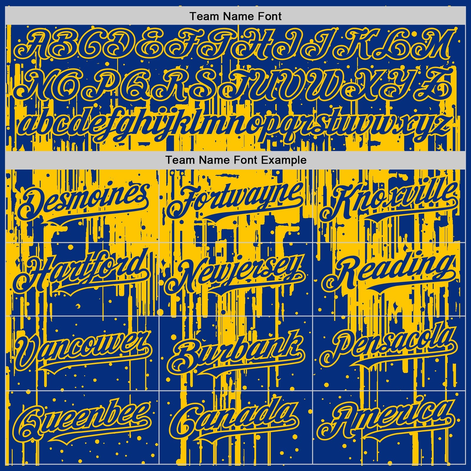 Custom Royal Yellow 3D Pattern Design Dripping Splatter Art Authentic Baseball Jersey view 4