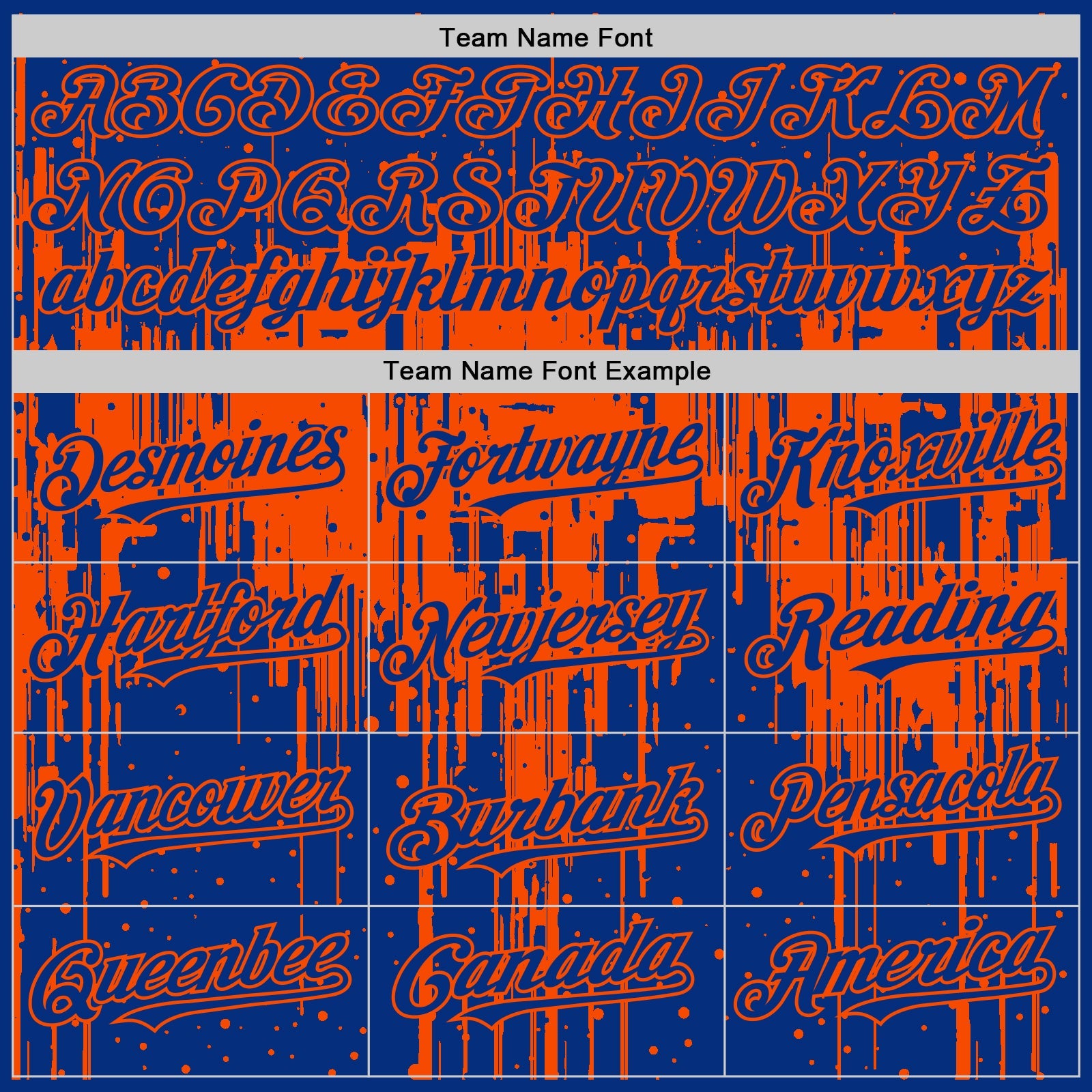 Custom Royal Orange 3D Pattern Design Dripping Splatter Art Authentic Baseball Jersey view 4