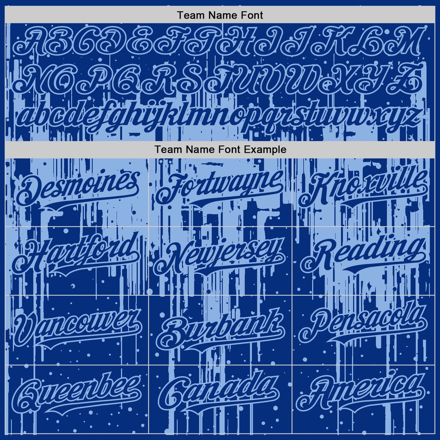 Custom Royal Light Blue 3D Pattern Design Dripping Splatter Art Authentic Baseball Jersey view 4