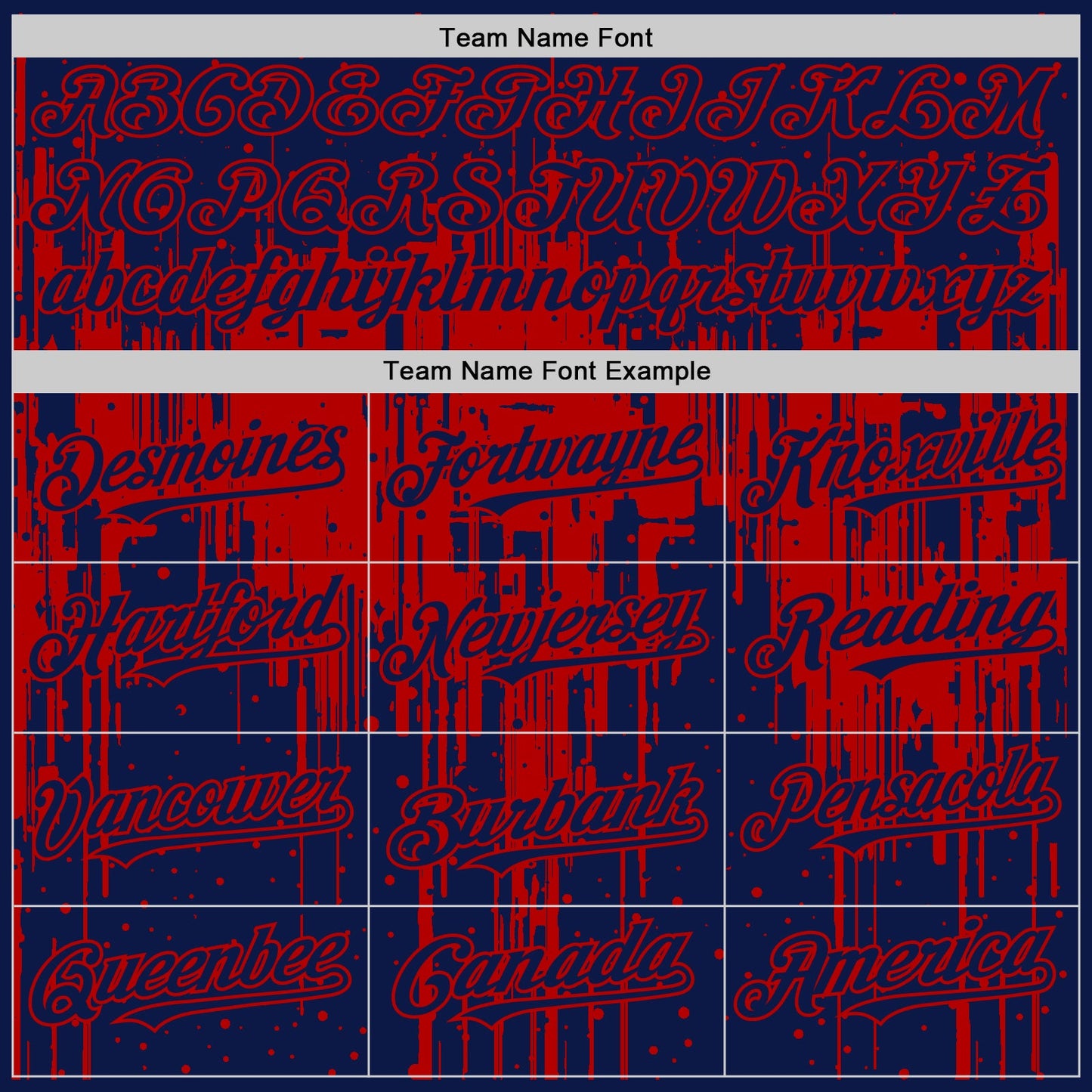 Custom Navy Red 3D Pattern Design Dripping Splatter Art Authentic Baseball Jersey view 4