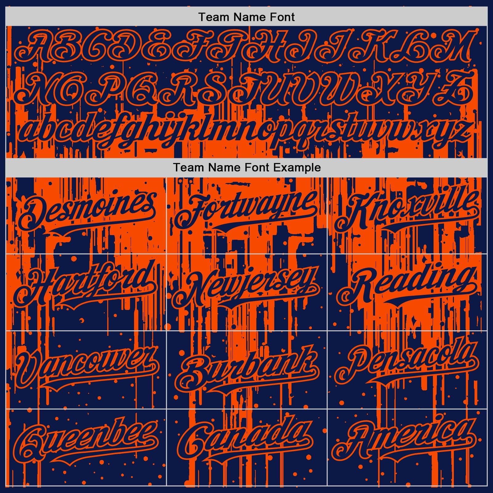 Custom Navy Orange 3D Pattern Design Dripping Splatter Art Authentic Baseball Jersey view 4