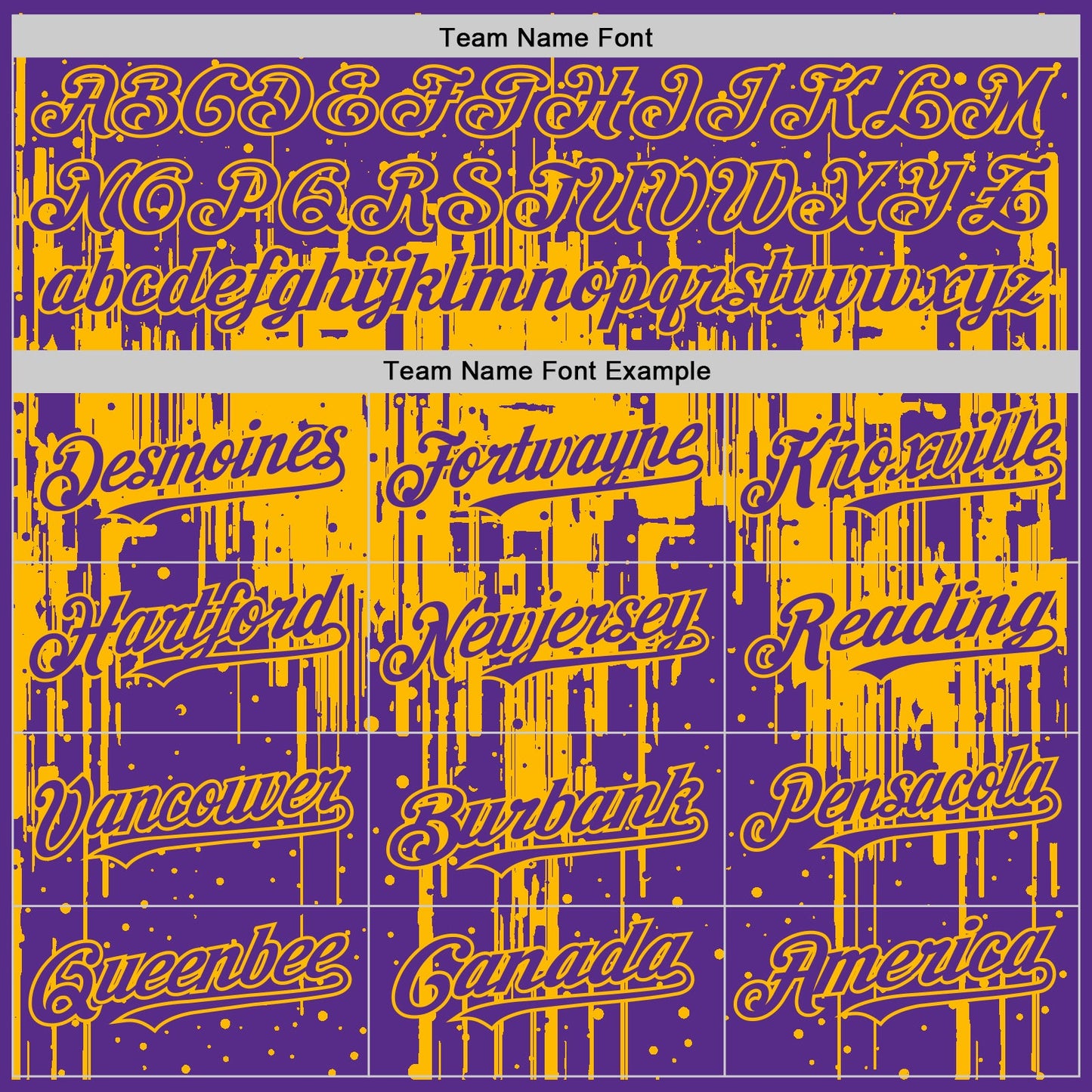 Custom Purple Gold 3D Pattern Design Dripping Splatter Art Authentic Baseball Jersey view 4
