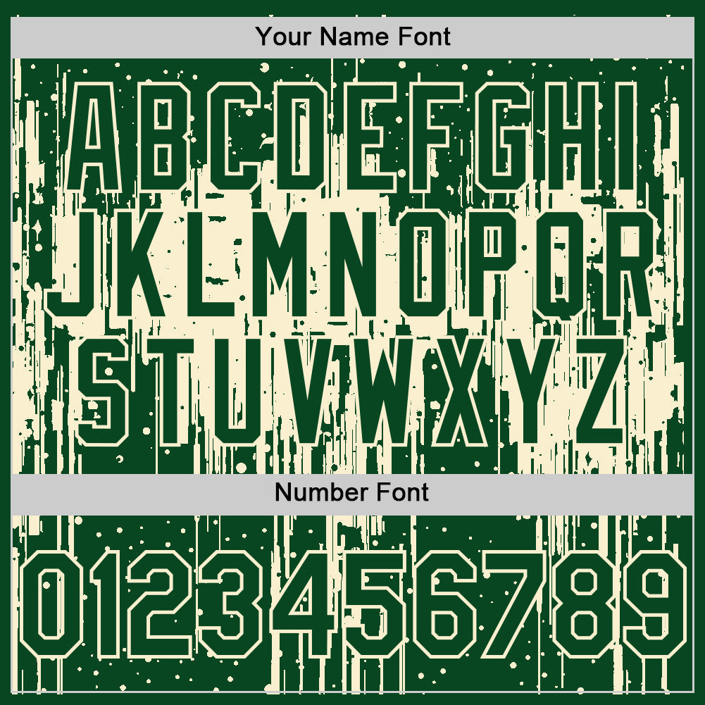 Custom Green Cream 3D Pattern Design Dripping Splatter Art Authentic Baseball Jersey view 5