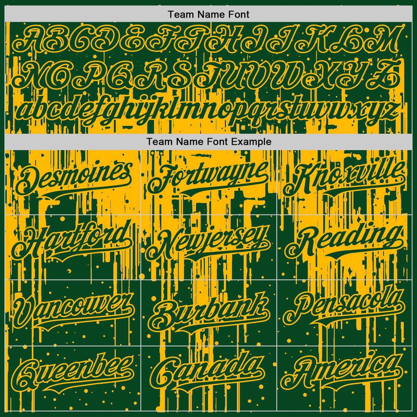 Custom Green Gold 3D Pattern Design Dripping Splatter Art Authentic Baseball Jersey view 4