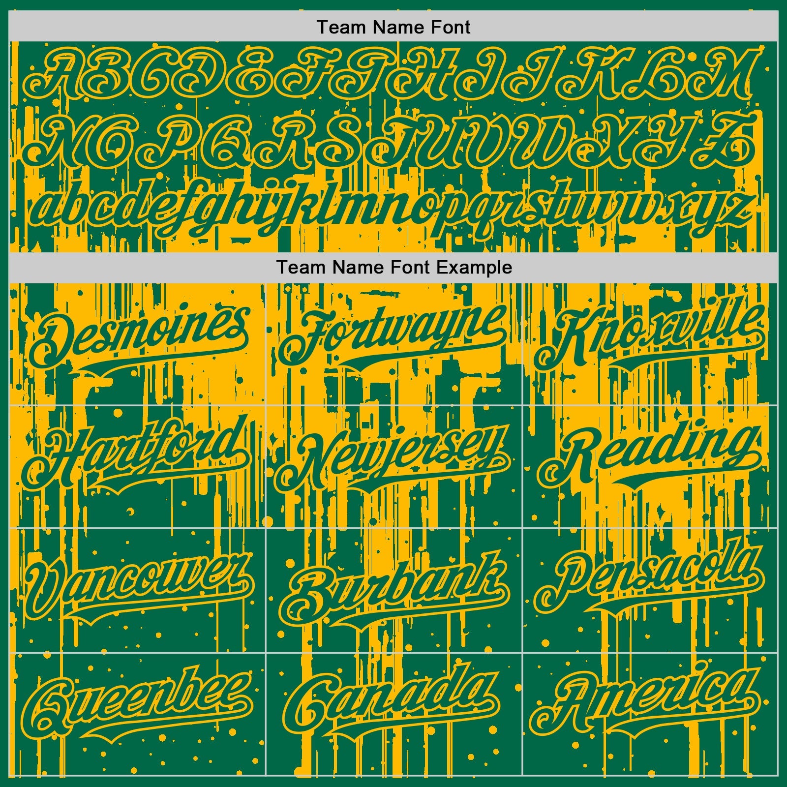 Custom Kelly Green Gold 3D Pattern Design Dripping Splatter Art Authentic Baseball Jersey view 4