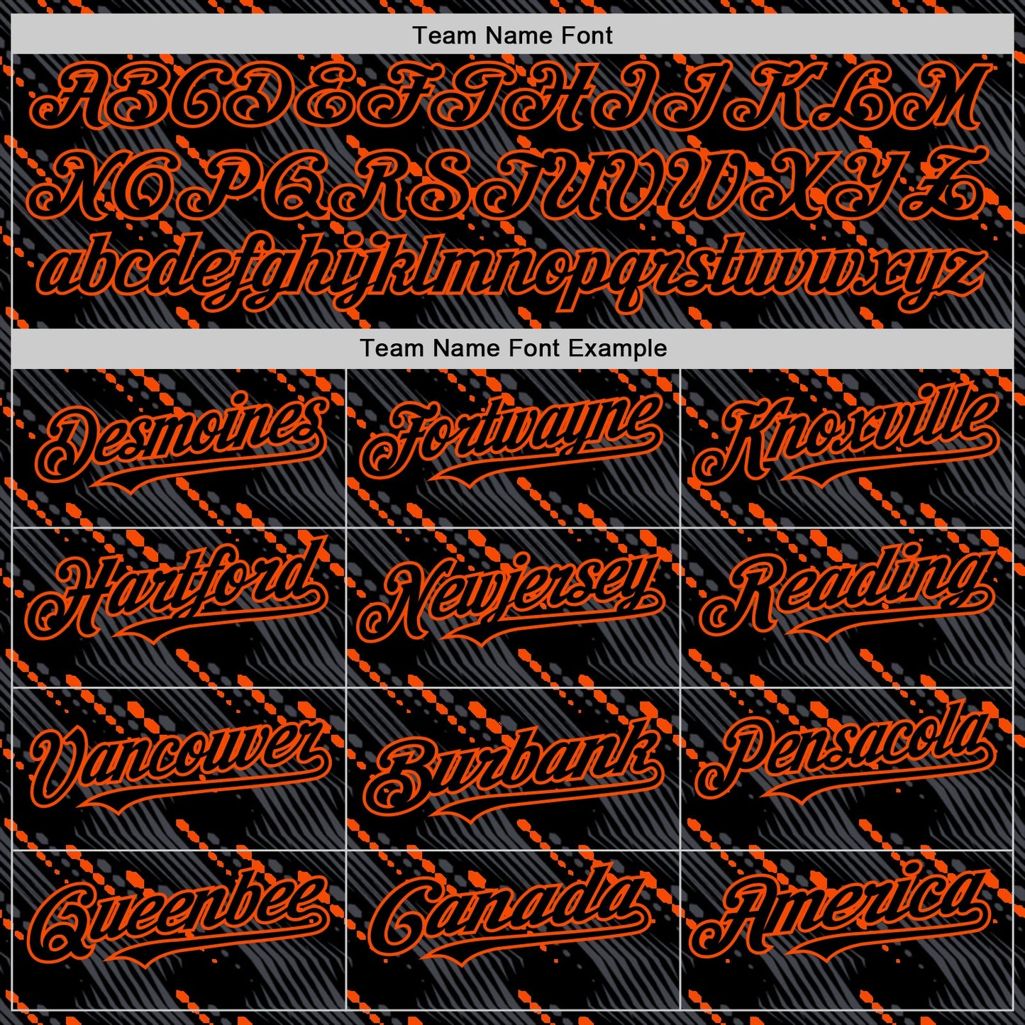 Custom Black Orange 3D Pattern Design Slant Lines Authentic Baseball Jersey view 4
