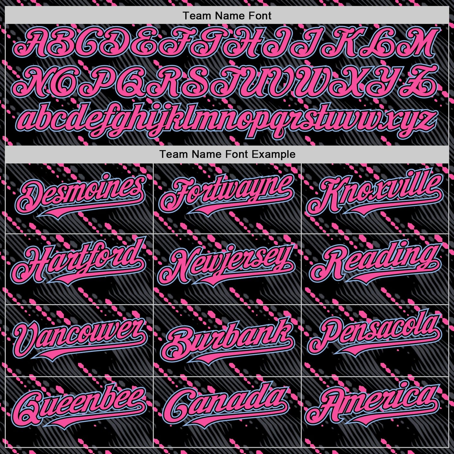 Custom Black Light Blue-Pink 3D Pattern Design Slant Lines Authentic Baseball Jersey view 4