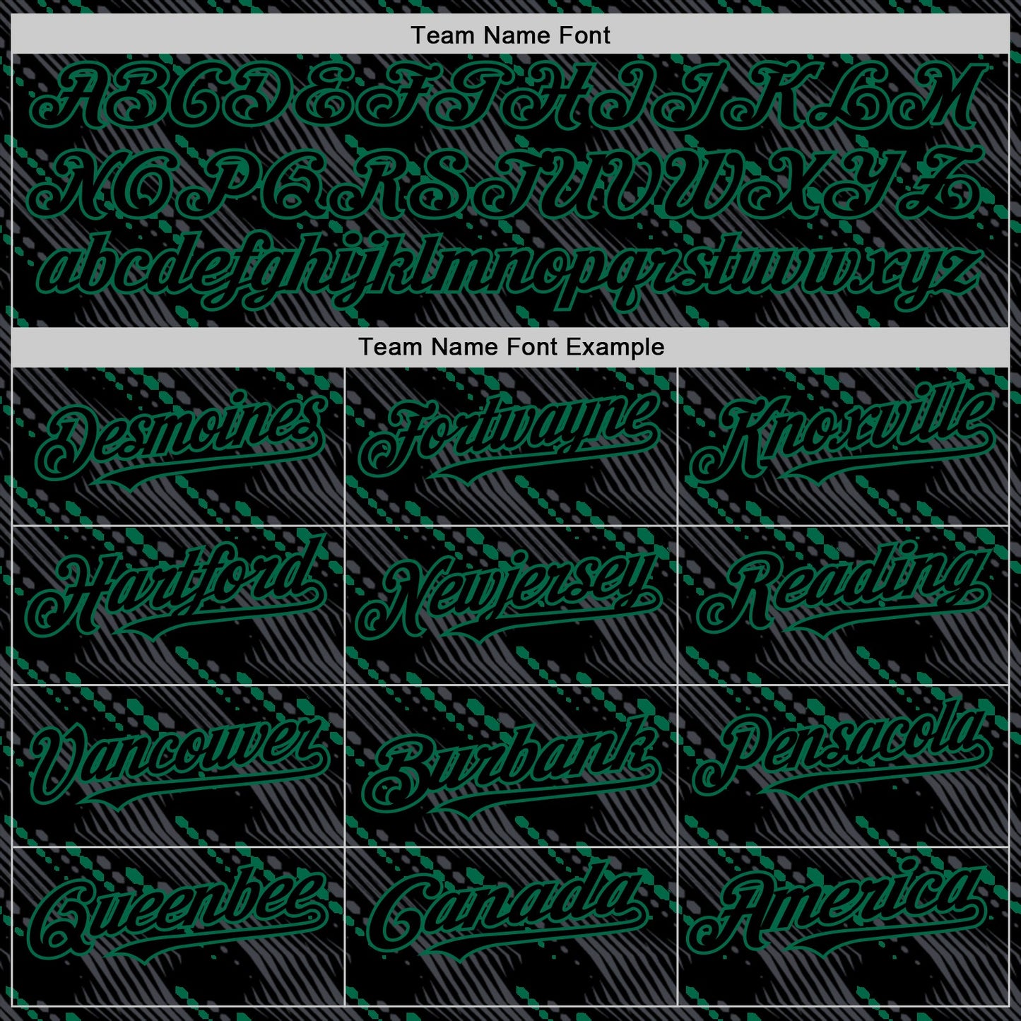 Custom Black Kelly Green 3D Pattern Design Slant Lines Authentic Baseball Jersey view 4