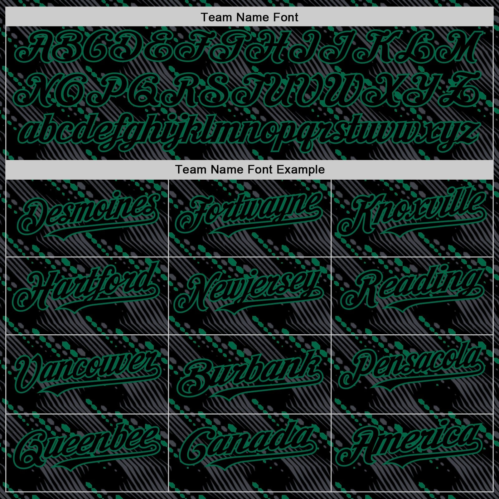 Custom Black Kelly Green 3D Pattern Design Slant Lines Authentic Baseball Jersey view 4