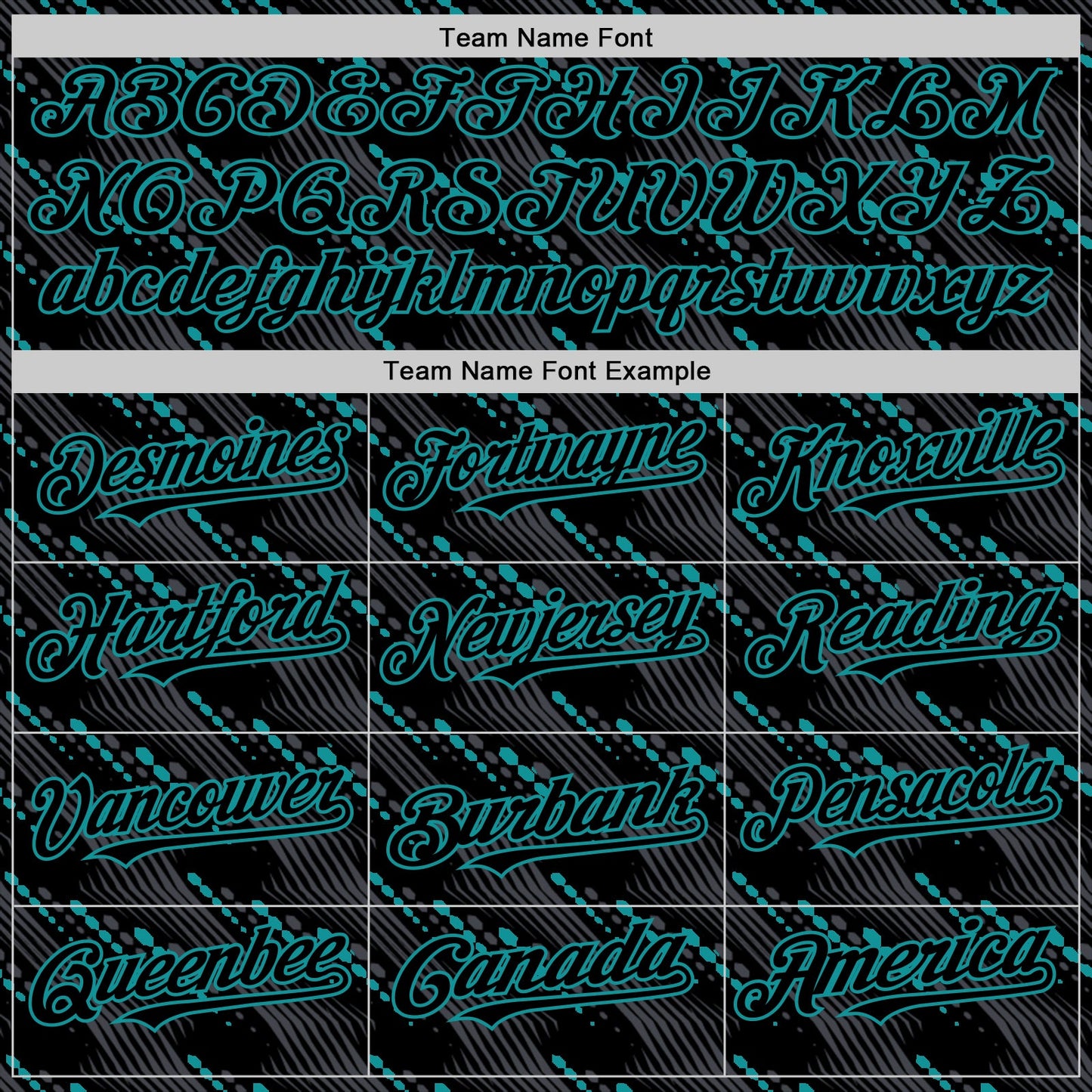 Custom Black Teal 3D Pattern Design Slant Lines Authentic Baseball Jersey view 4