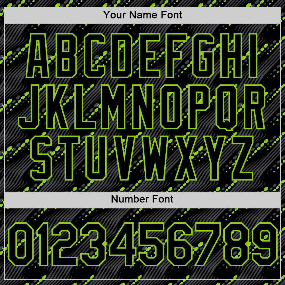 Custom Black Neon Green 3D Pattern Design Slant Lines Authentic Baseball Jersey view 5