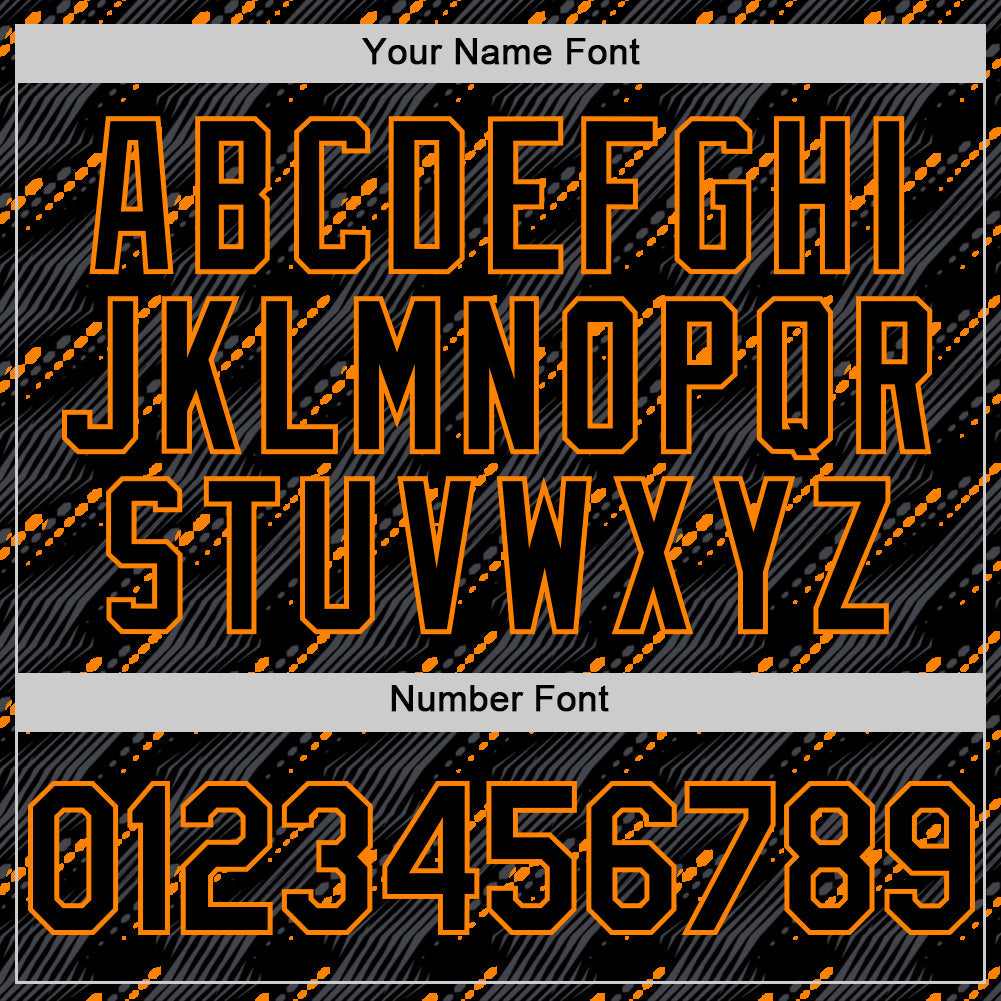 Custom Black Bay Orange 3D Pattern Design Slant Lines Authentic Baseball Jersey view 5