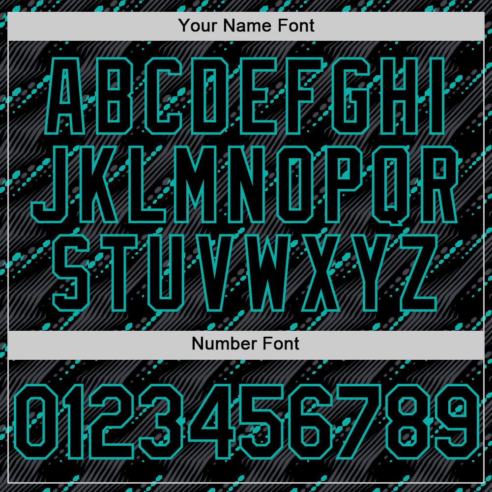 Custom Black Aqua 3D Pattern Design Slant Lines Authentic Baseball Jersey view 5