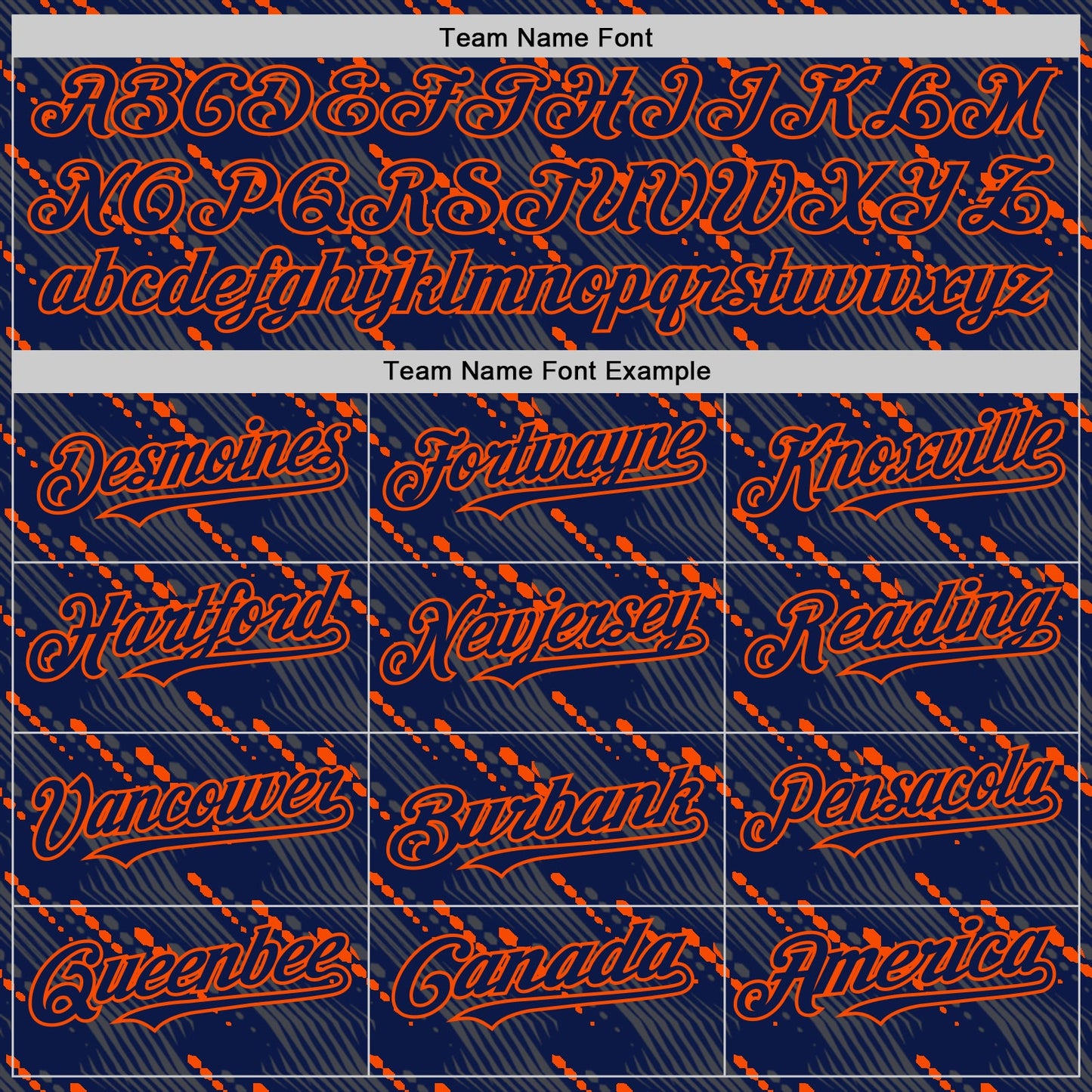 Custom Navy Orange 3D Pattern Design Slant Lines Authentic Baseball Jersey view 4