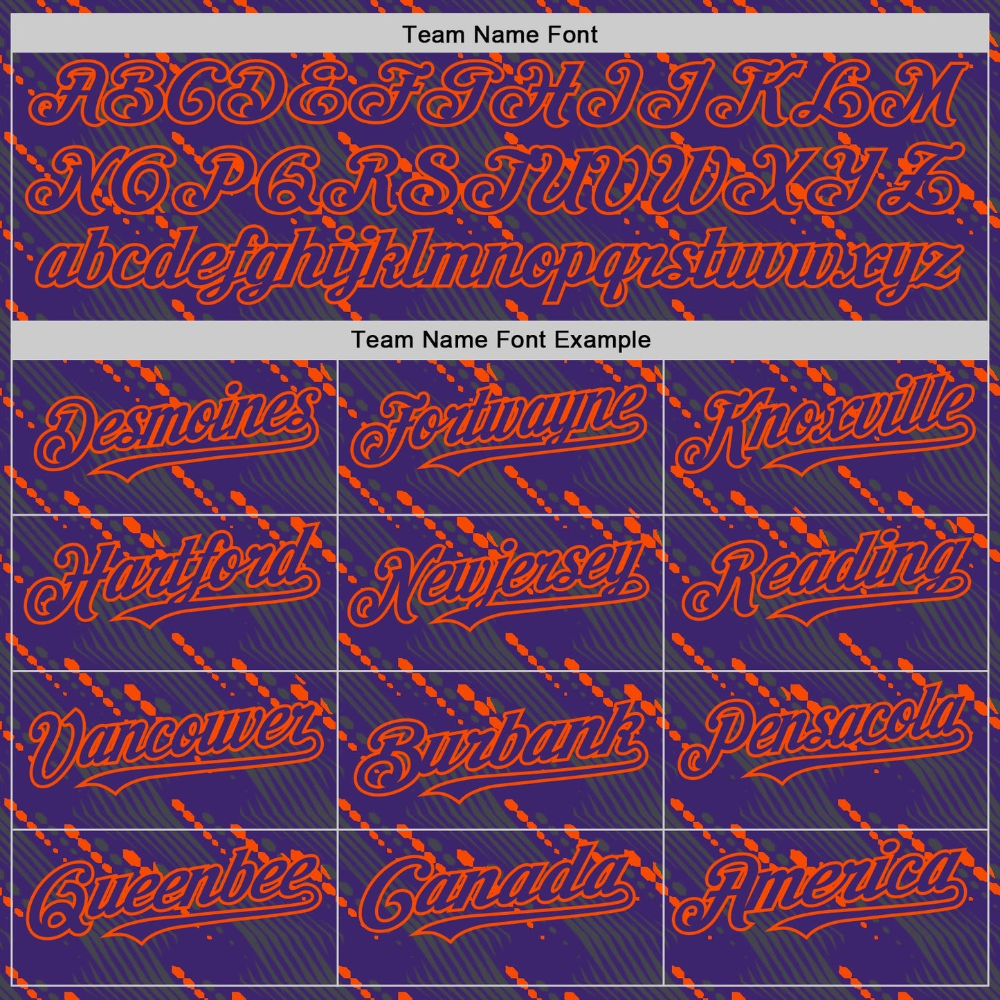 Custom Purple Orange 3D Pattern Design Slant Lines Authentic Baseball Jersey view 4