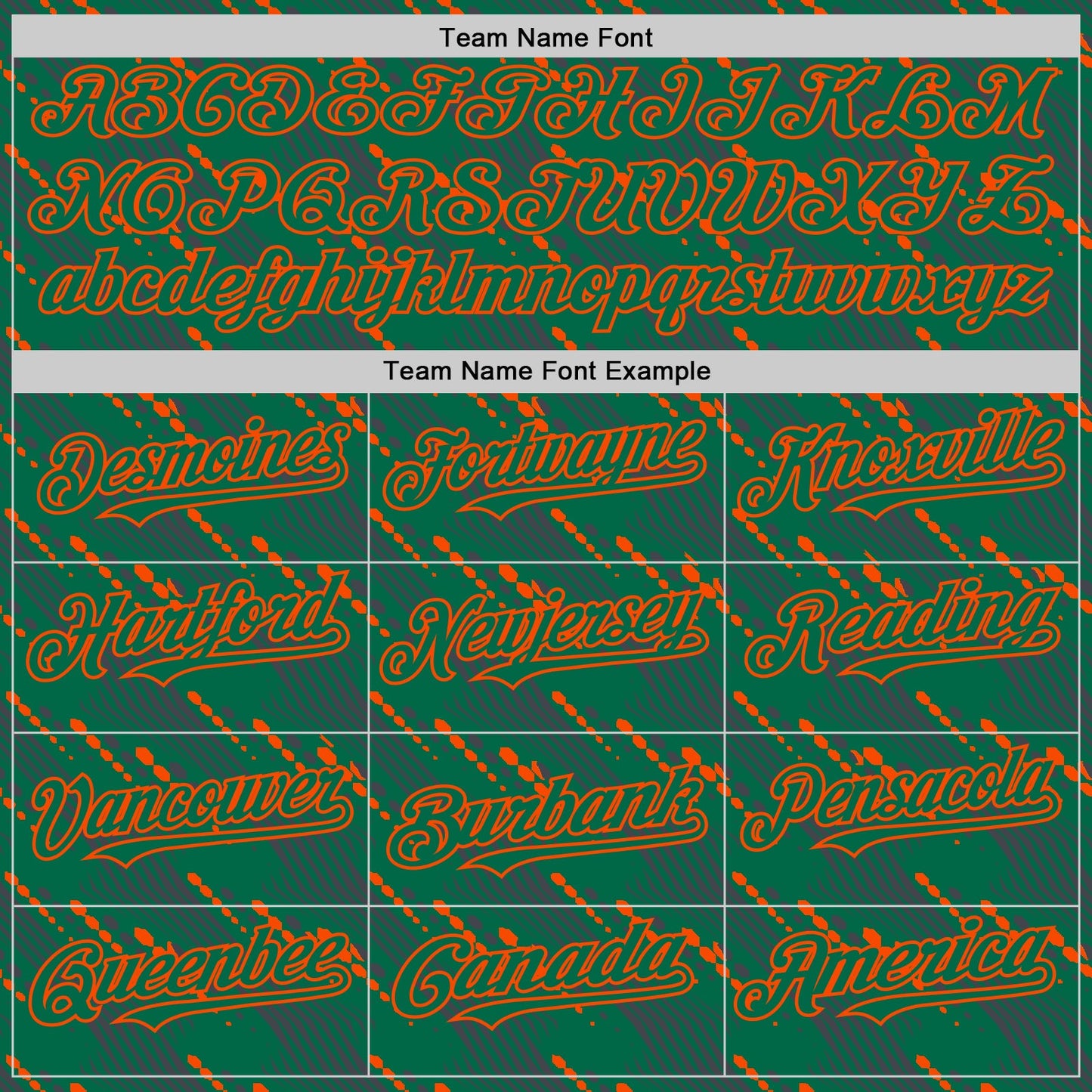 Custom Kelly Green-Orange 3D Pattern Design Slant Lines Authentic Baseball Jersey view 4