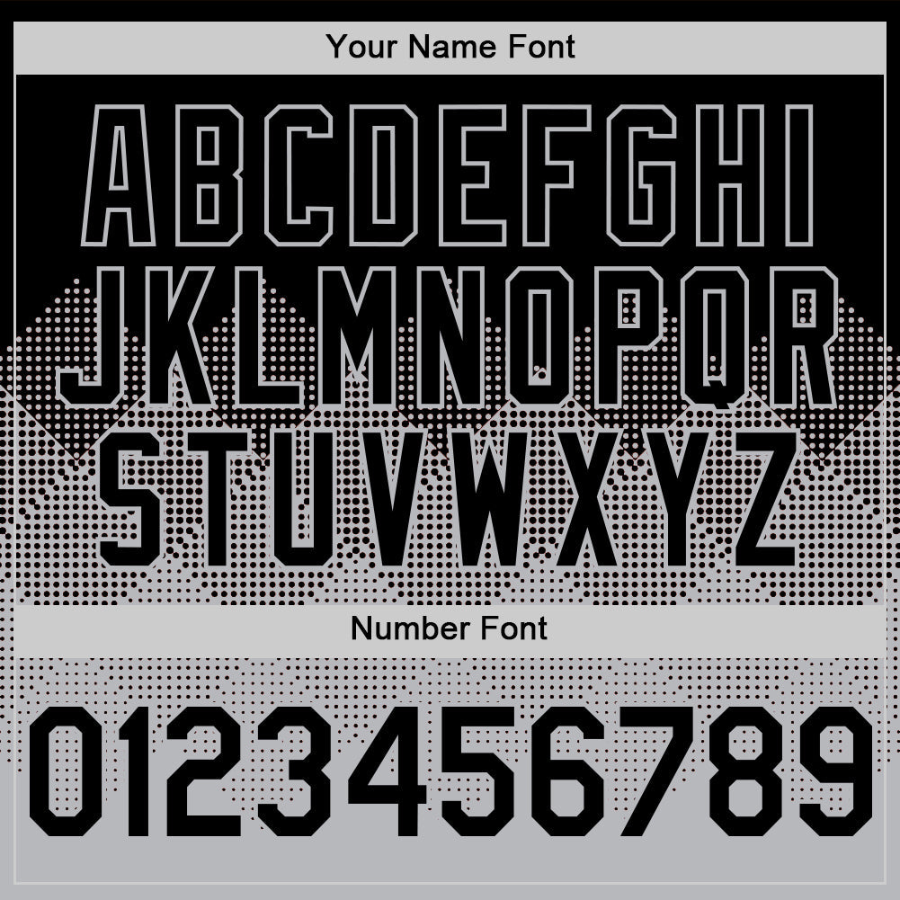 Custom Black Gray 3D Pattern Design Gradient Square Shapes Authentic Baseball Jersey view 5