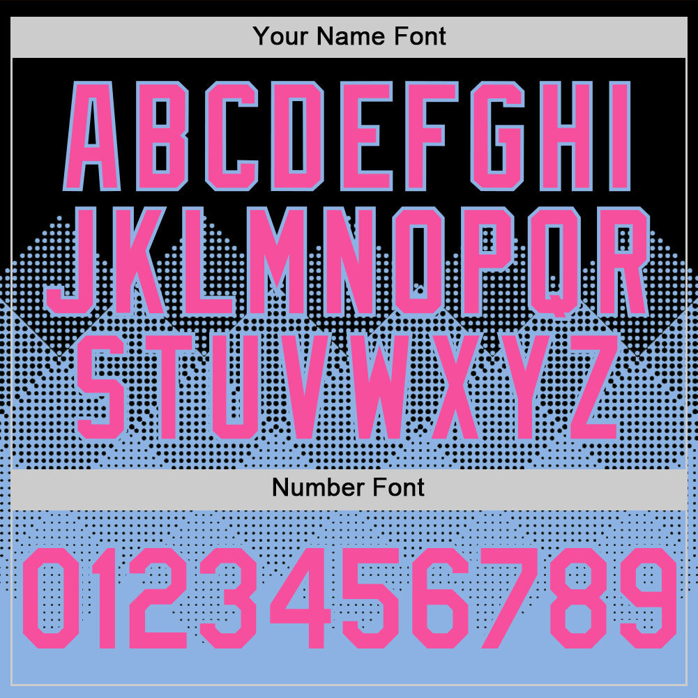 Custom Black Pink-Light Blue 3D Pattern Design Gradient Square Shapes Authentic Baseball Jersey view 5