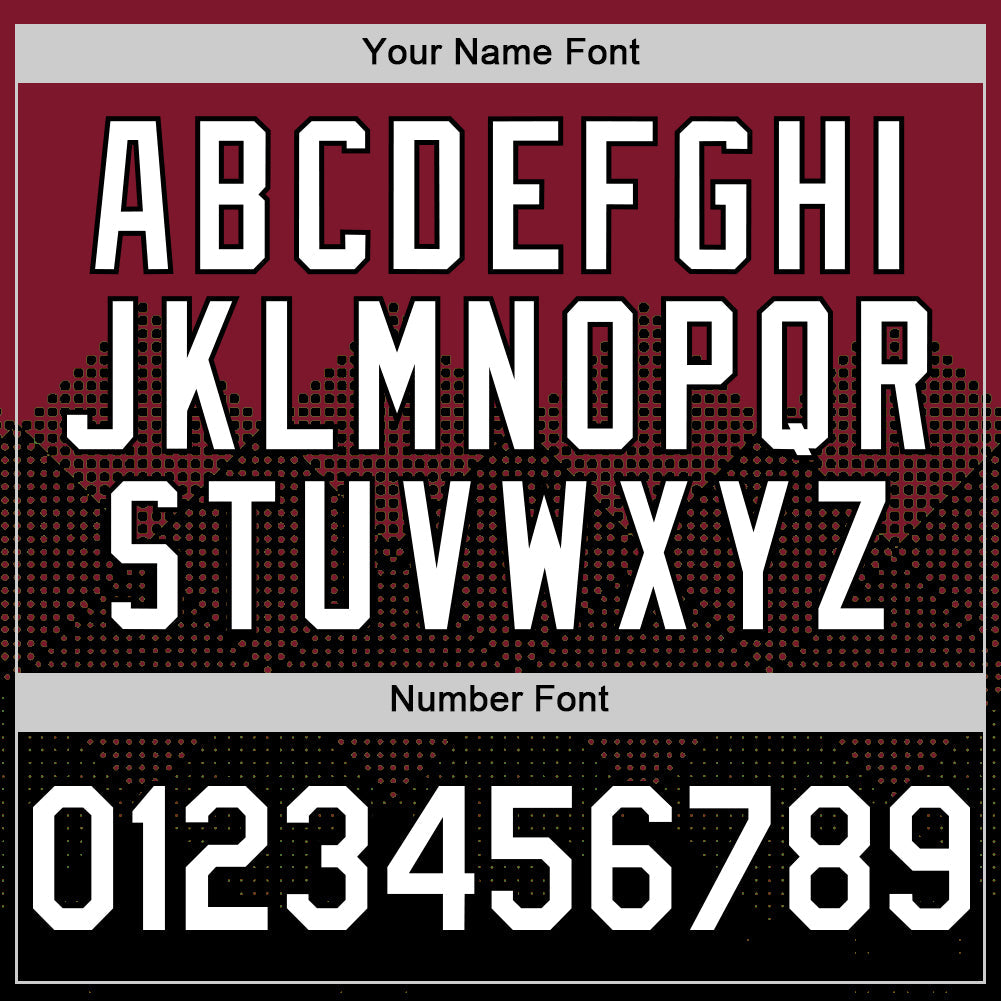 Custom Crimson White-Black 3D Pattern Design Gradient Square Shapes Authentic Baseball Jersey view 5