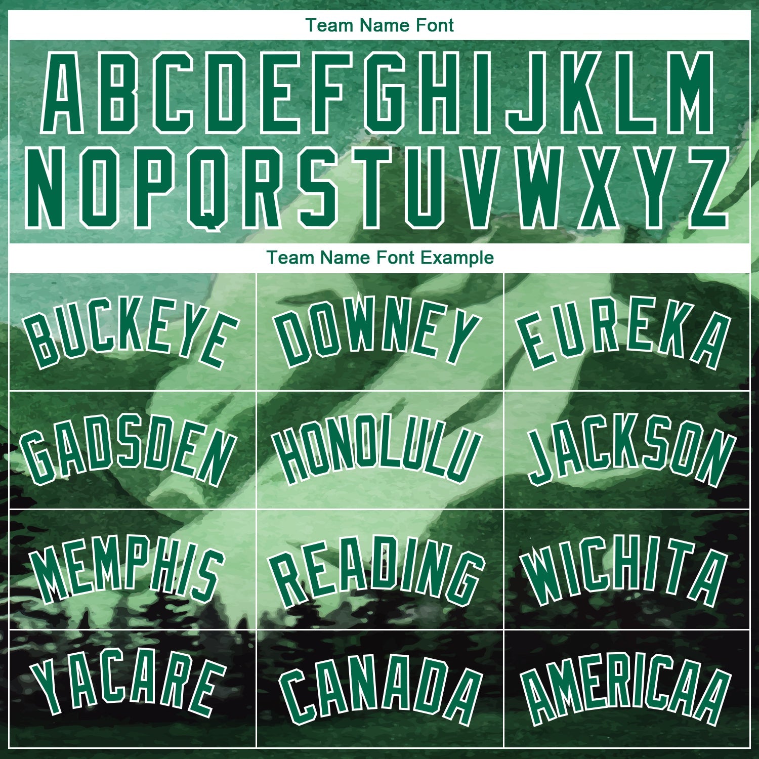 Custom Kelly Green White 3D Pattern Design Natural Landscape Watercolor Style Authentic Basketball Jersey view 3