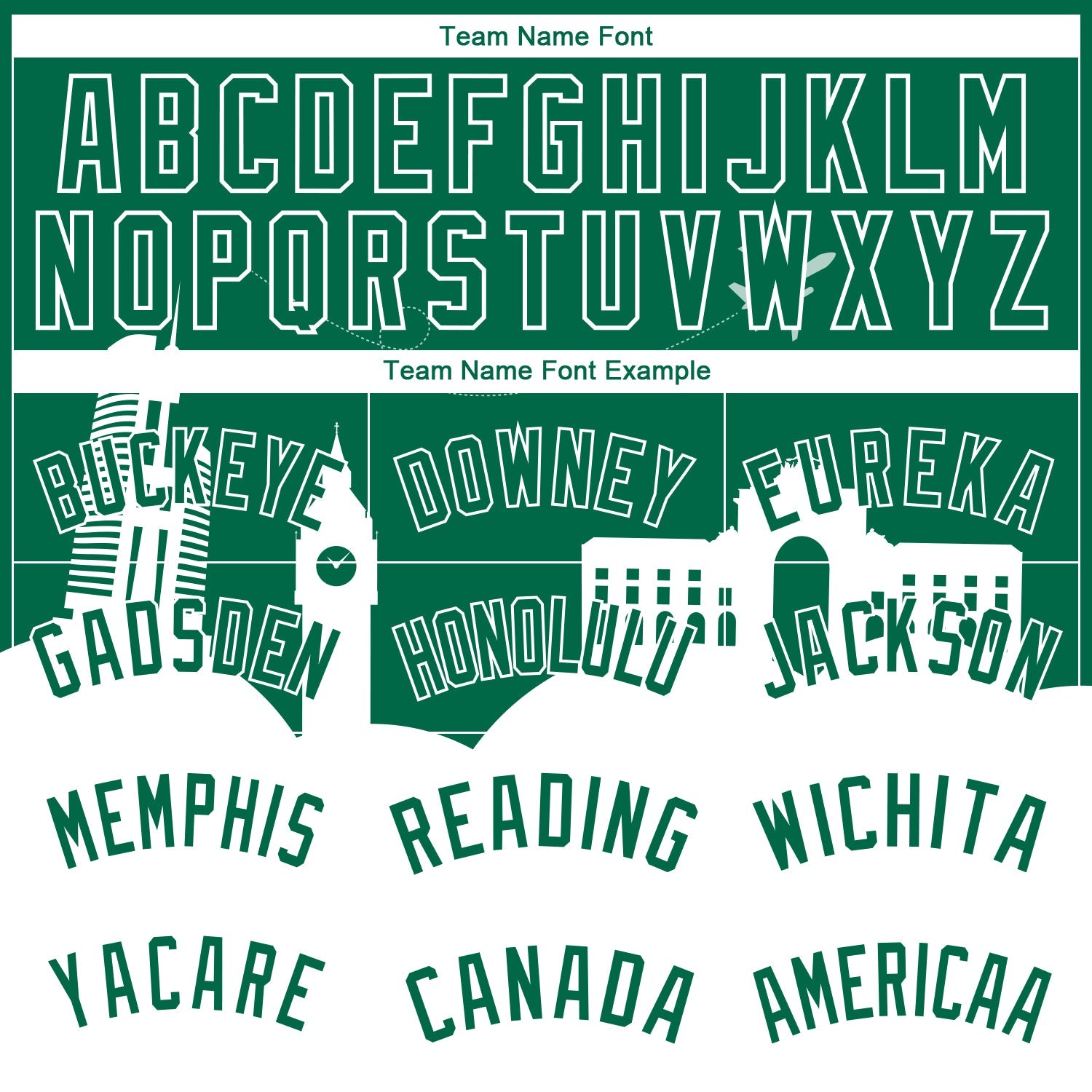 Custom Kelly Green White Holiday Travel Monuments Silhouette Authentic City Edition Basketball Jersey view 3