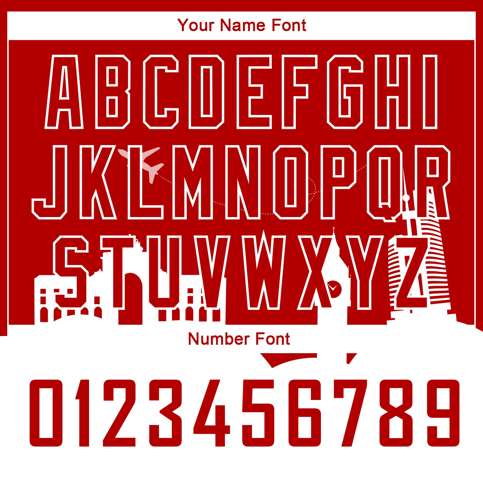 Custom Red White Holiday Travel Monuments Silhouette Authentic City Edition Basketball Jersey view 4
