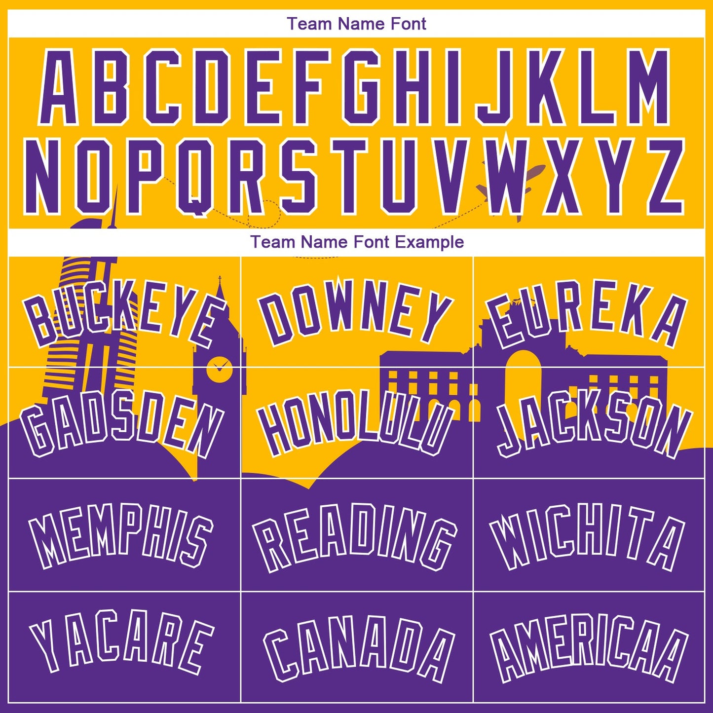 Custom Gold Purple-White Holiday Travel Monuments Silhouette Authentic City Edition Basketball Jersey view 3