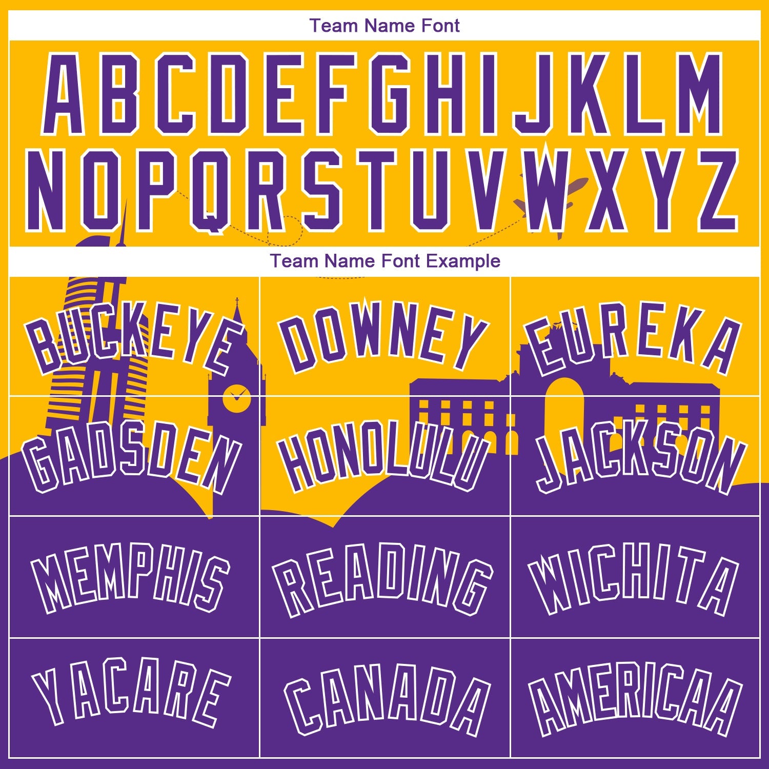 Custom Gold Purple-White Holiday Travel Monuments Silhouette Authentic City Edition Basketball Jersey view 3