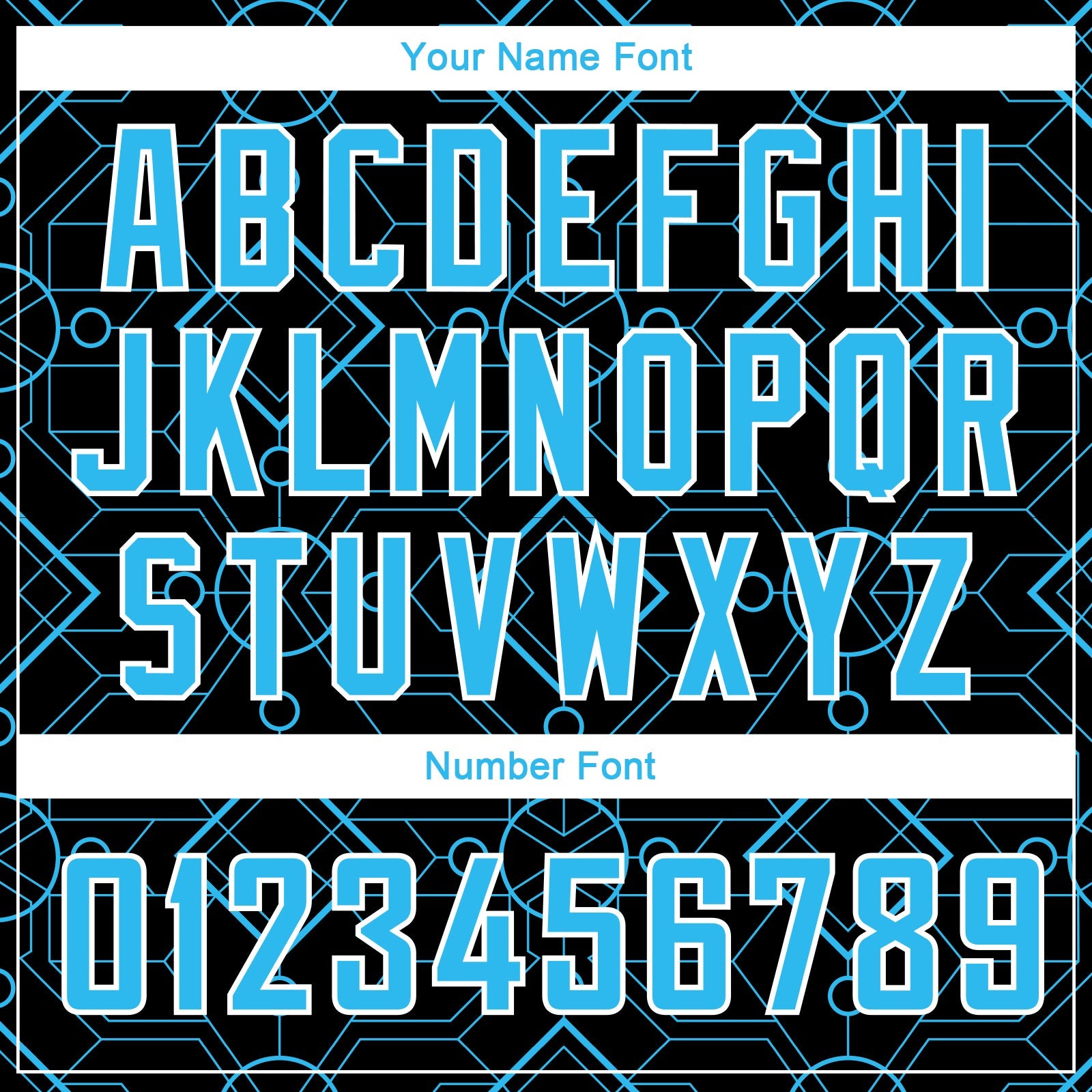 Custom Black Sky Blue-White Geometric Shapes Authentic City Edition Basketball Jersey view 4