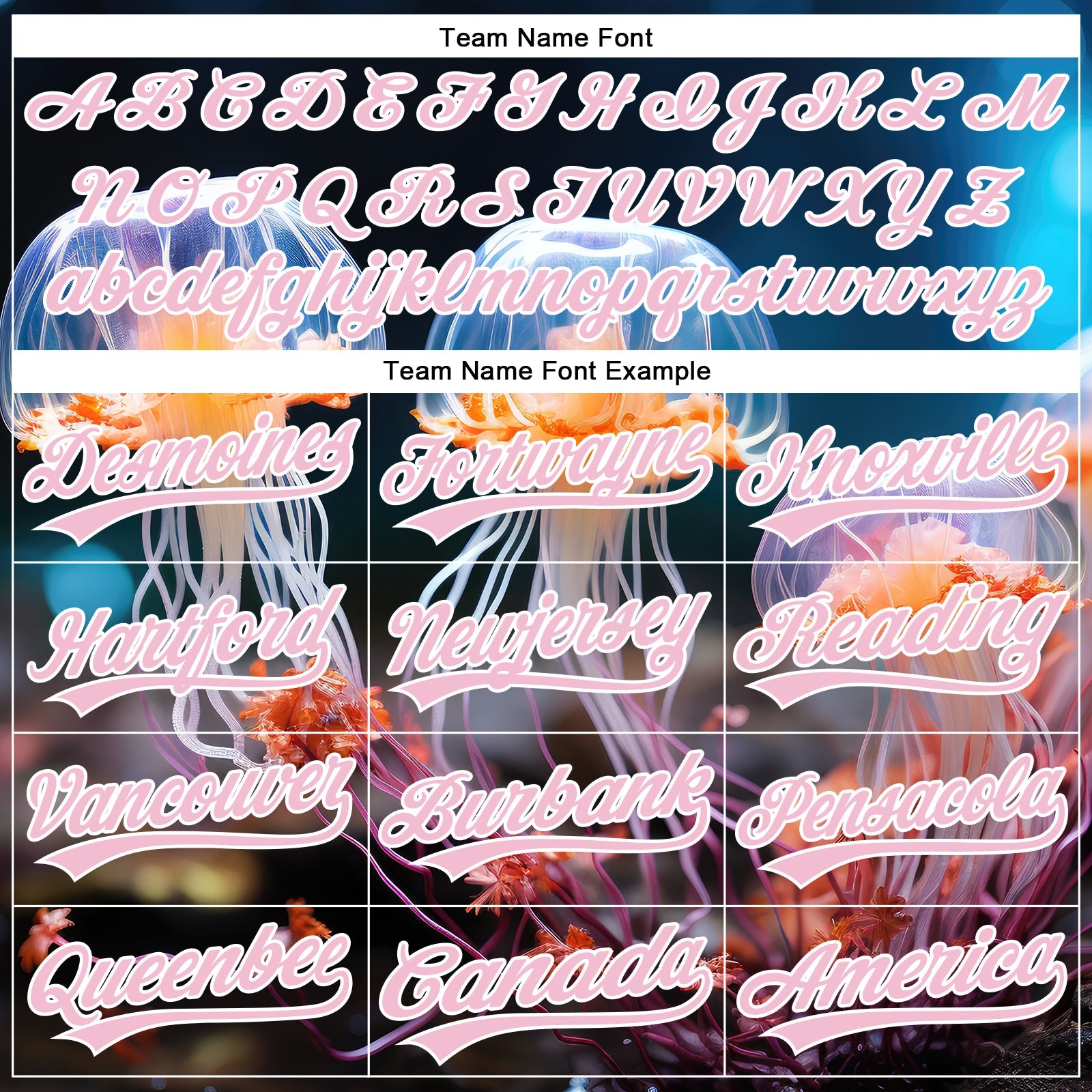 Custom Black Light Pink-White 3D Pattern Design Jellyfish Underwater Life Authentic Baseball Jersey view 4