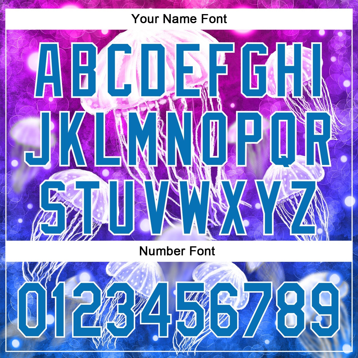 Custom Purple Blue-White 3D Pattern Design Jellyfish Authentic Baseball Jersey view 5