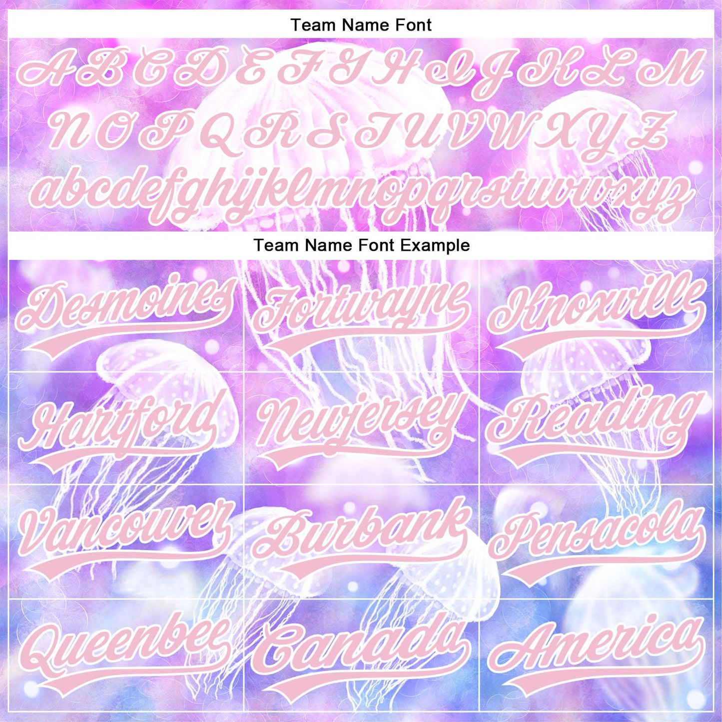 Custom Purple Light Pink-White 3D Pattern Design Jellyfish Authentic Baseball Jersey view 4