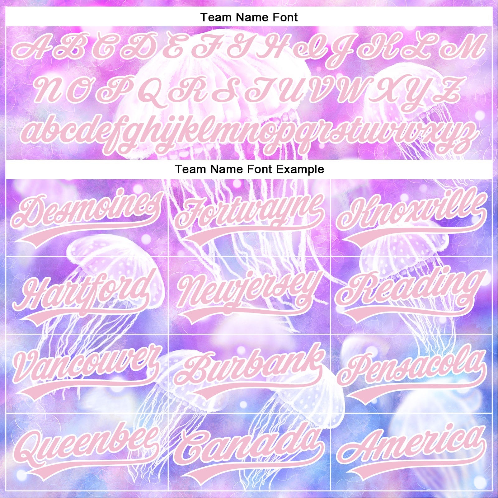 Custom Purple Light Pink-White 3D Pattern Design Jellyfish Authentic Baseball Jersey view 4