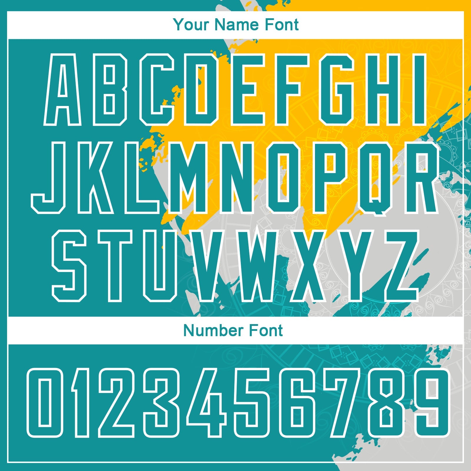 Custom Gold Aqua-White 3D Pattern Design Religion Authentic Basketball Jersey view 4