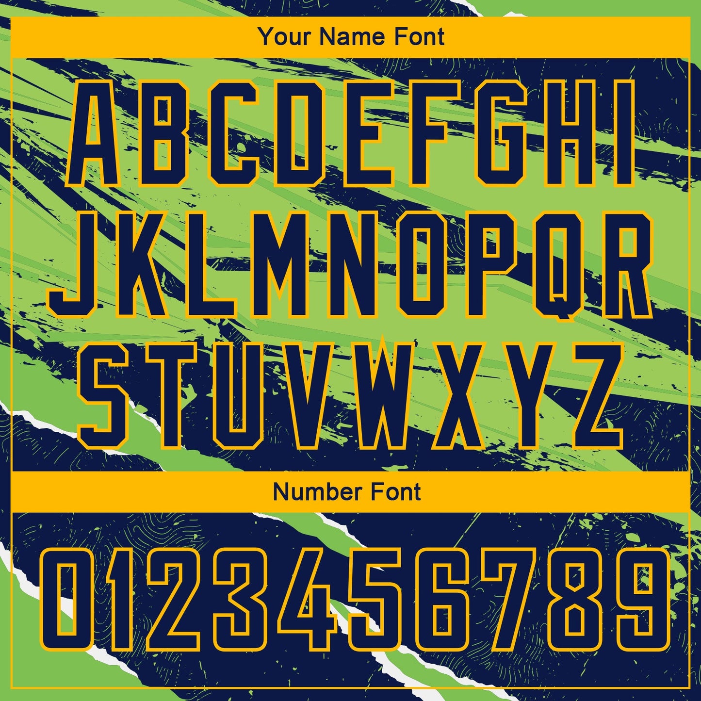 Custom Navy Neon Green-Gold 3D Pattern Design Torn Paper Style Authentic Basketball Jersey view 4