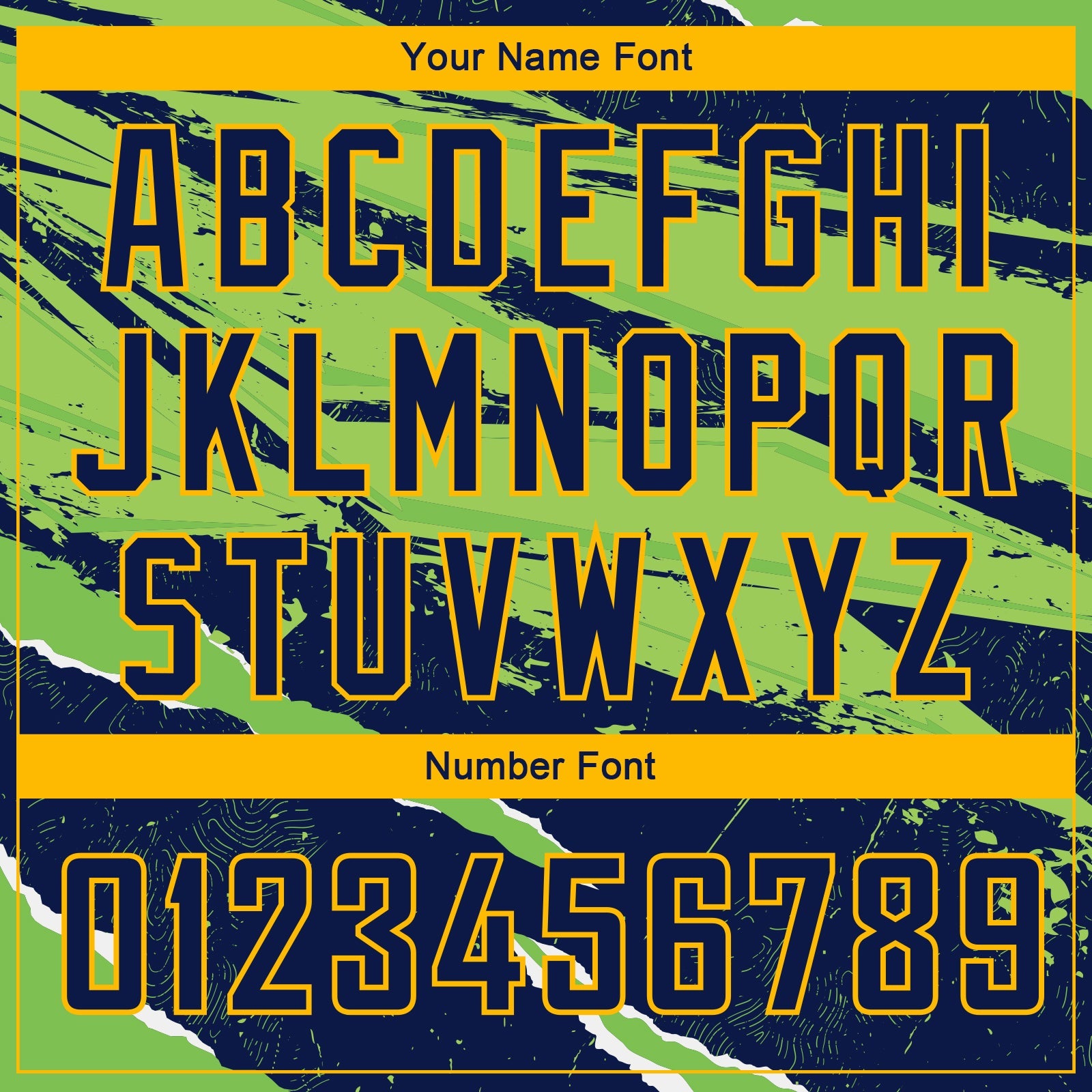 Custom Navy Neon Green-Gold 3D Pattern Design Torn Paper Style Authentic Basketball Jersey view 4
