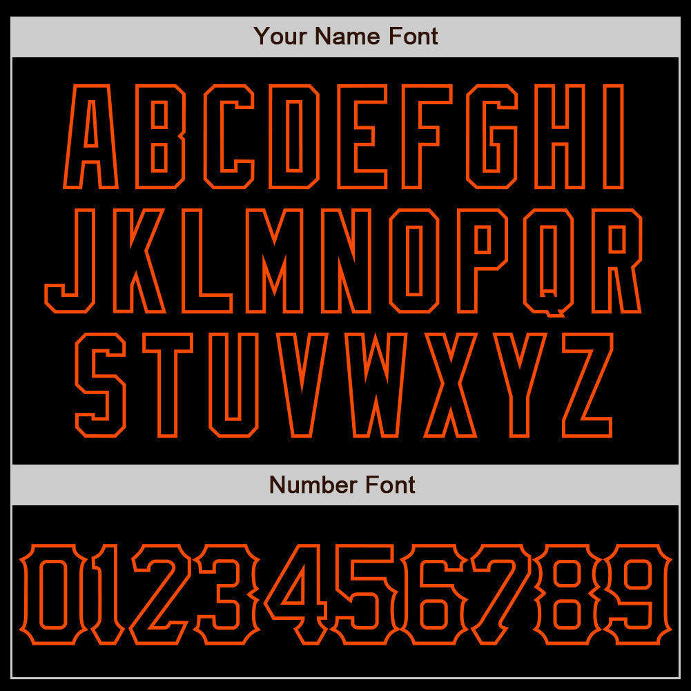 Custom Black Orange 3D Pattern Design Abstract Splatter Grunge Art Authentic Baseball Jersey view 5