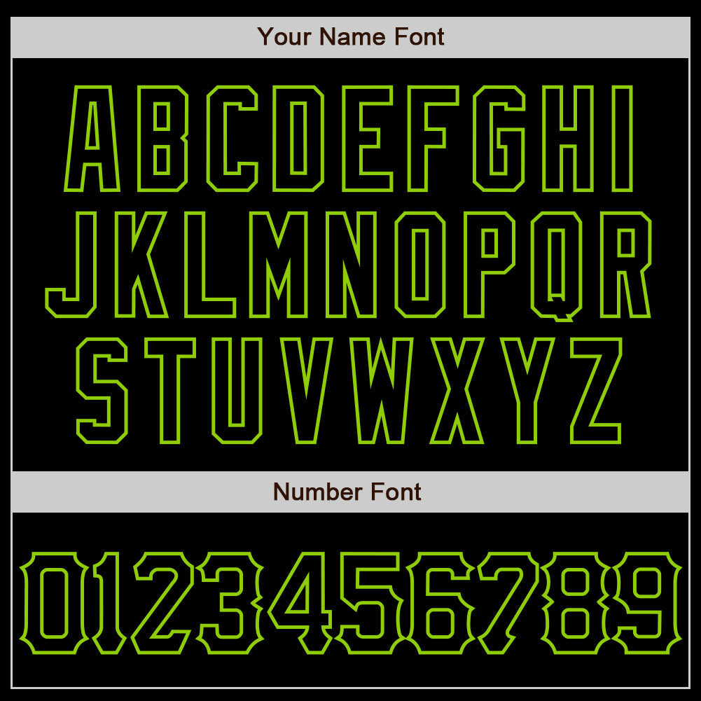 Custom Black Neon Green 3D Pattern Design Abstract Splatter Grunge Art Authentic Baseball Jersey view 5