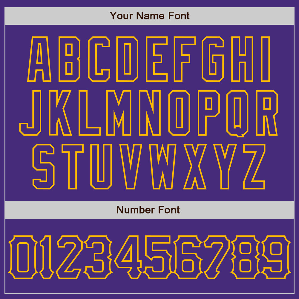 Custom Purple Gold 3D Pattern Design Abstract Splatter Grunge Art Authentic Baseball Jersey view 5