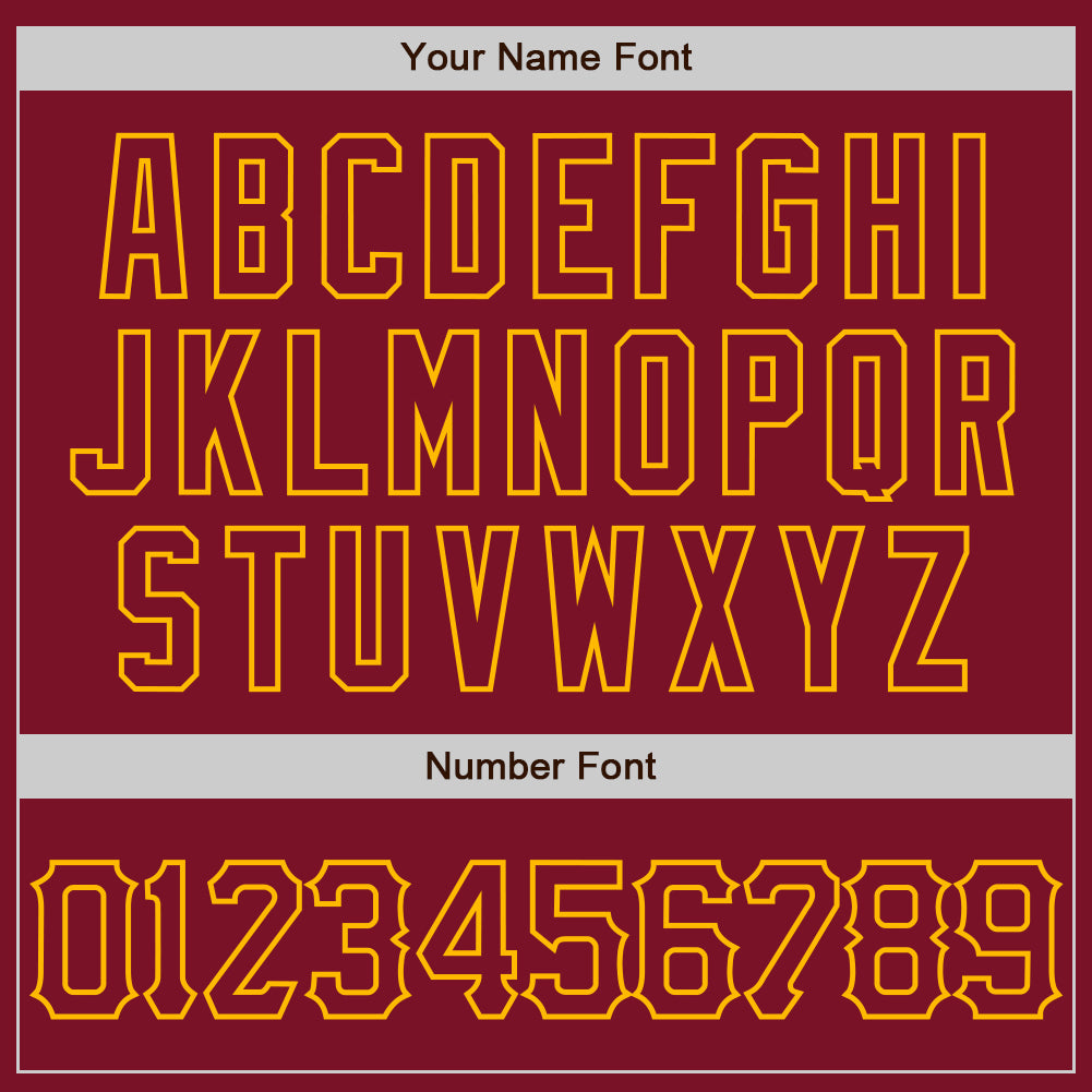 Custom Crimson Gold 3D Pattern Design Abstract Splatter Grunge Art Authentic Baseball Jersey view 5