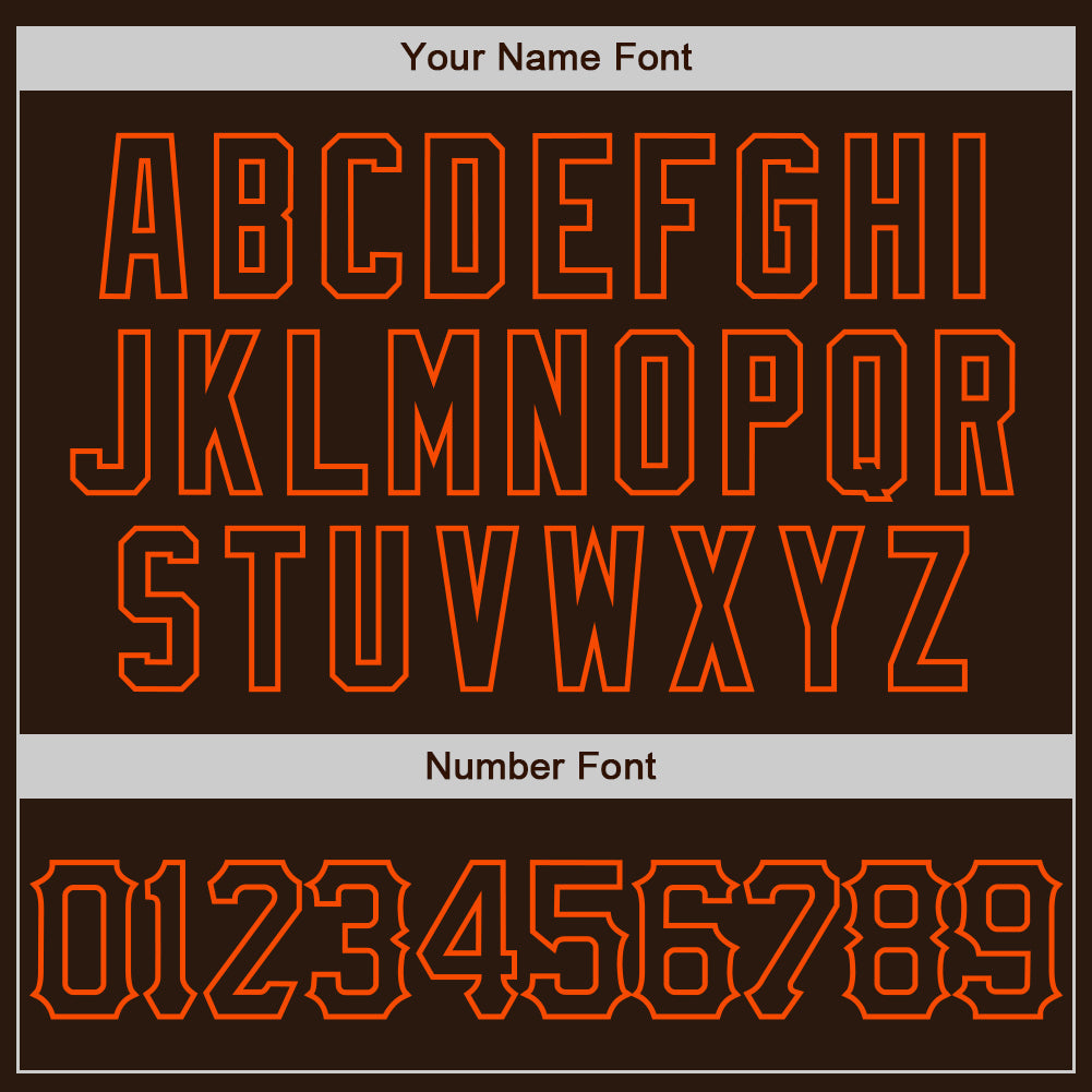 Custom Brown Orange 3D Pattern Design Abstract Splatter Grunge Art Authentic Baseball Jersey view 5