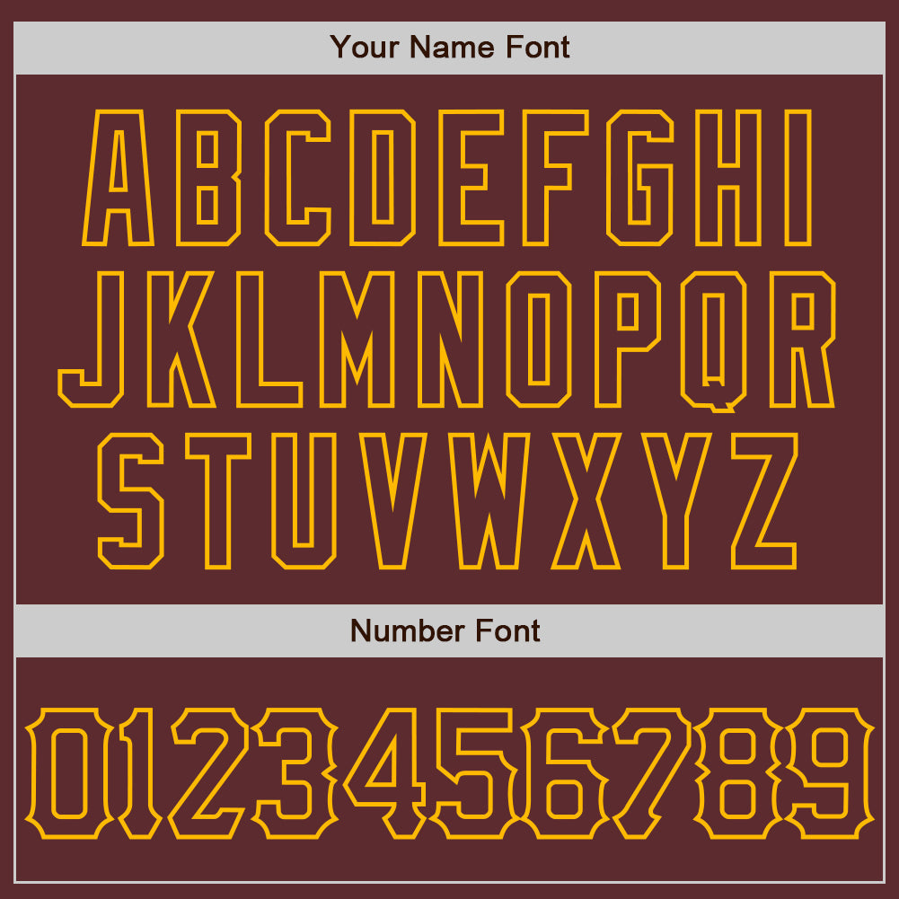 Custom Burgundy Gold 3D Pattern Design Abstract Splatter Grunge Art Authentic Baseball Jersey view 5