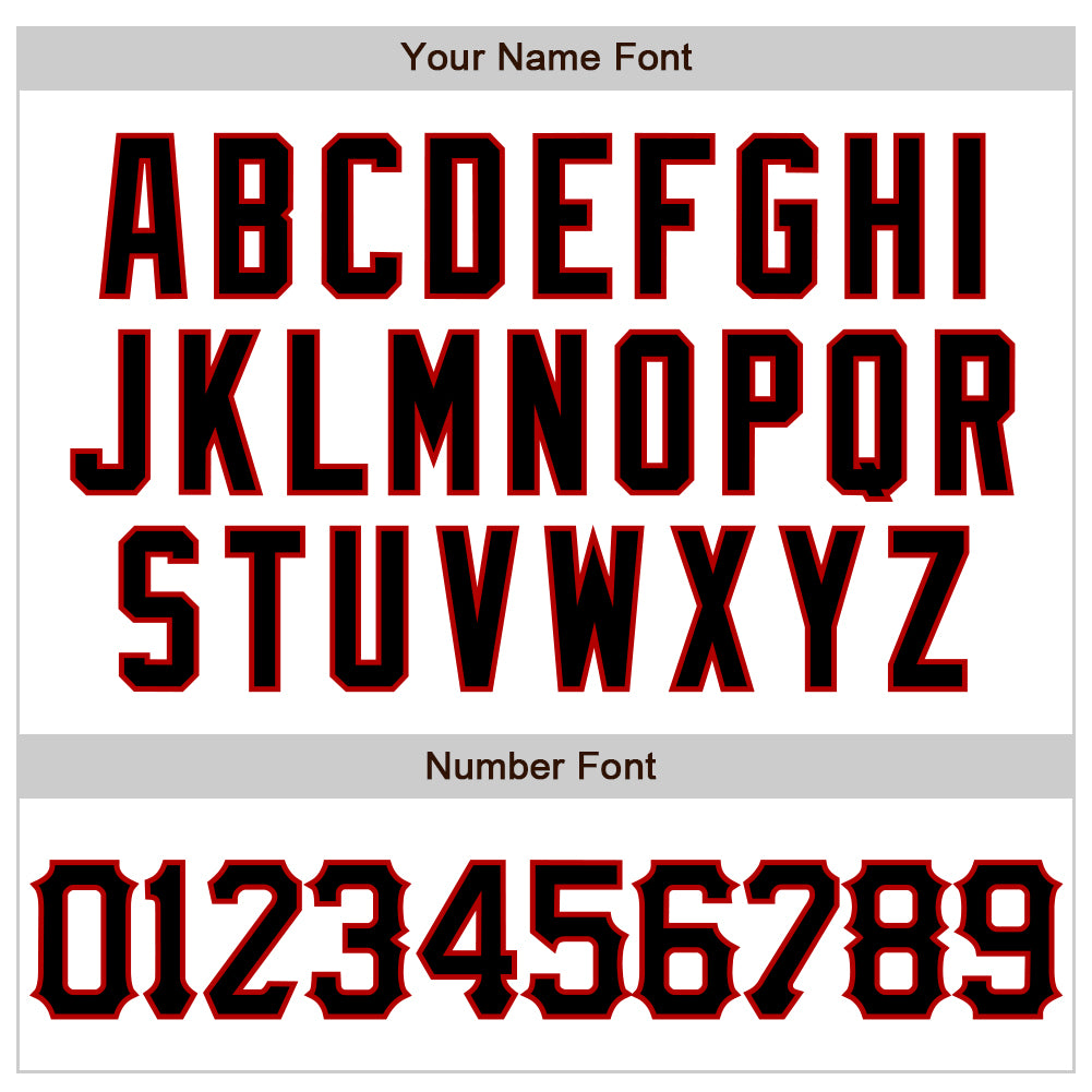 Custom White Black-Red 3D Pattern Design Abstract Sharp Shape Authentic Baseball Jersey view 5