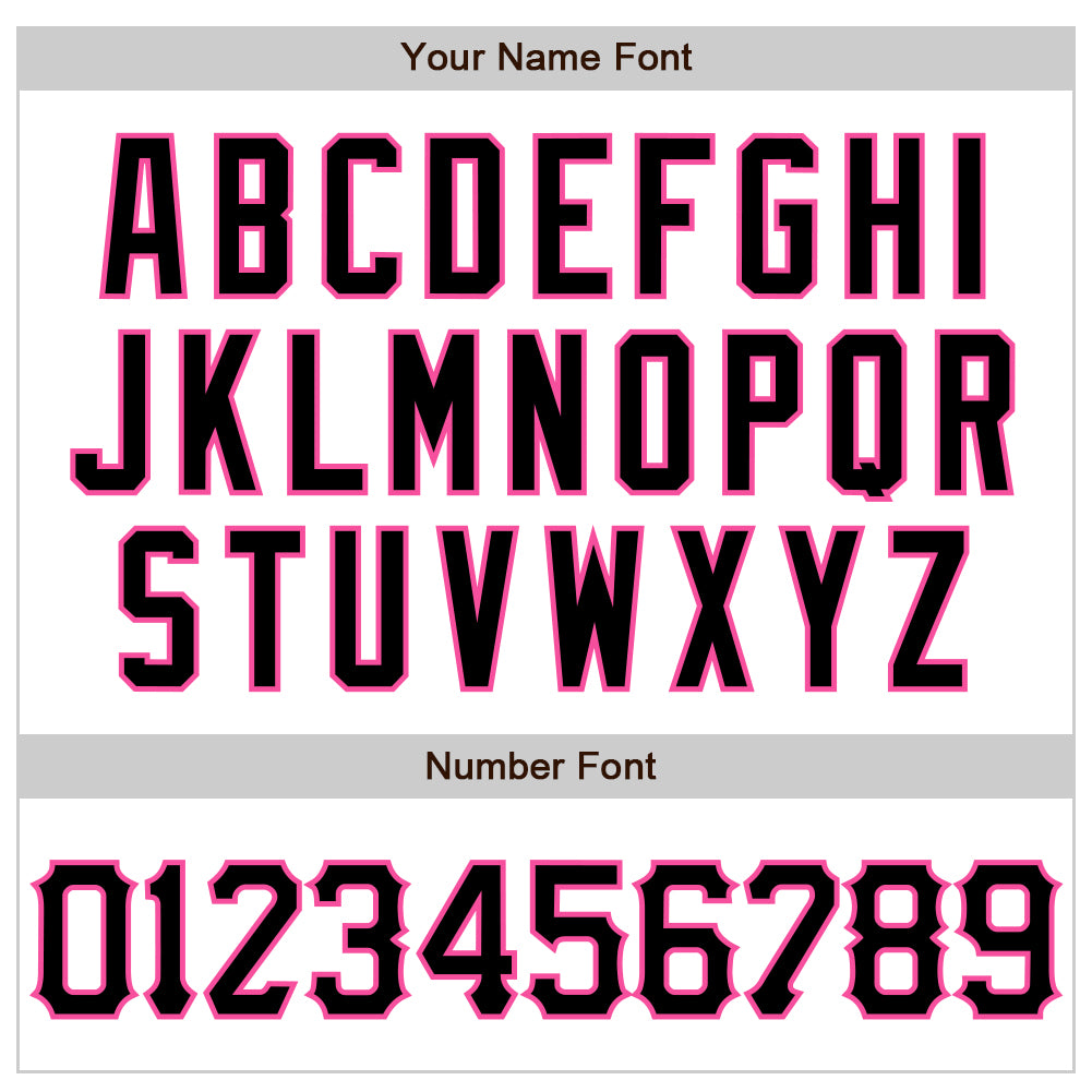 Custom White Black-Pink 3D Pattern Design Abstract Sharp Shape Authentic Baseball Jersey view 5