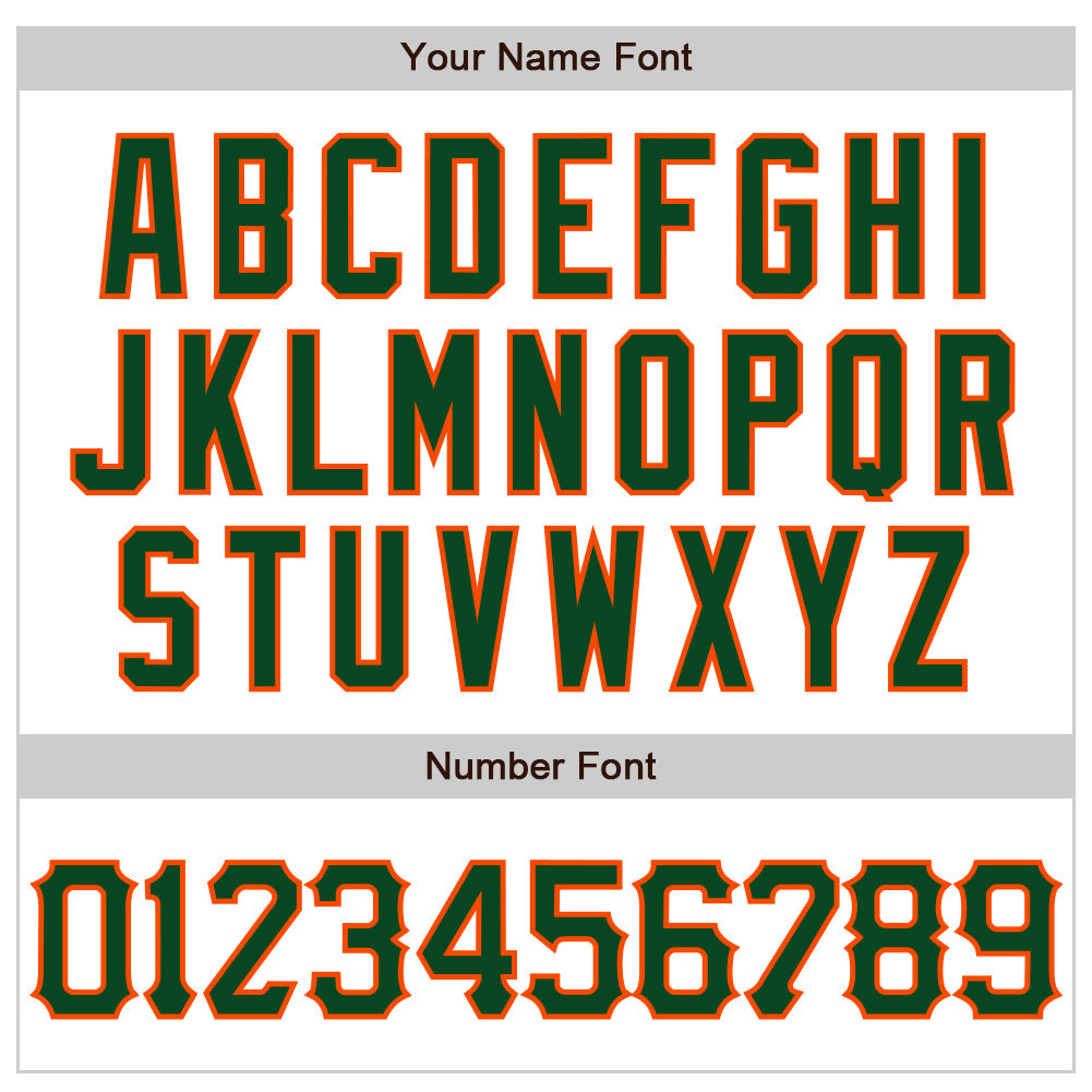 Custom White Green-Orange 3D Pattern Design Abstract Sharp Shape Authentic Baseball Jersey view 5