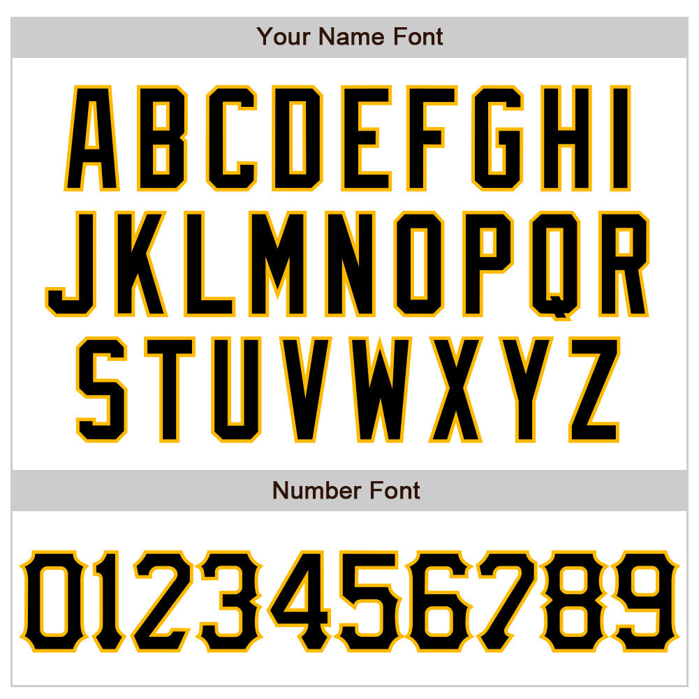 Custom White Black-Gold 3D Pattern Design Abstract Splash Authentic Baseball Jersey view 5