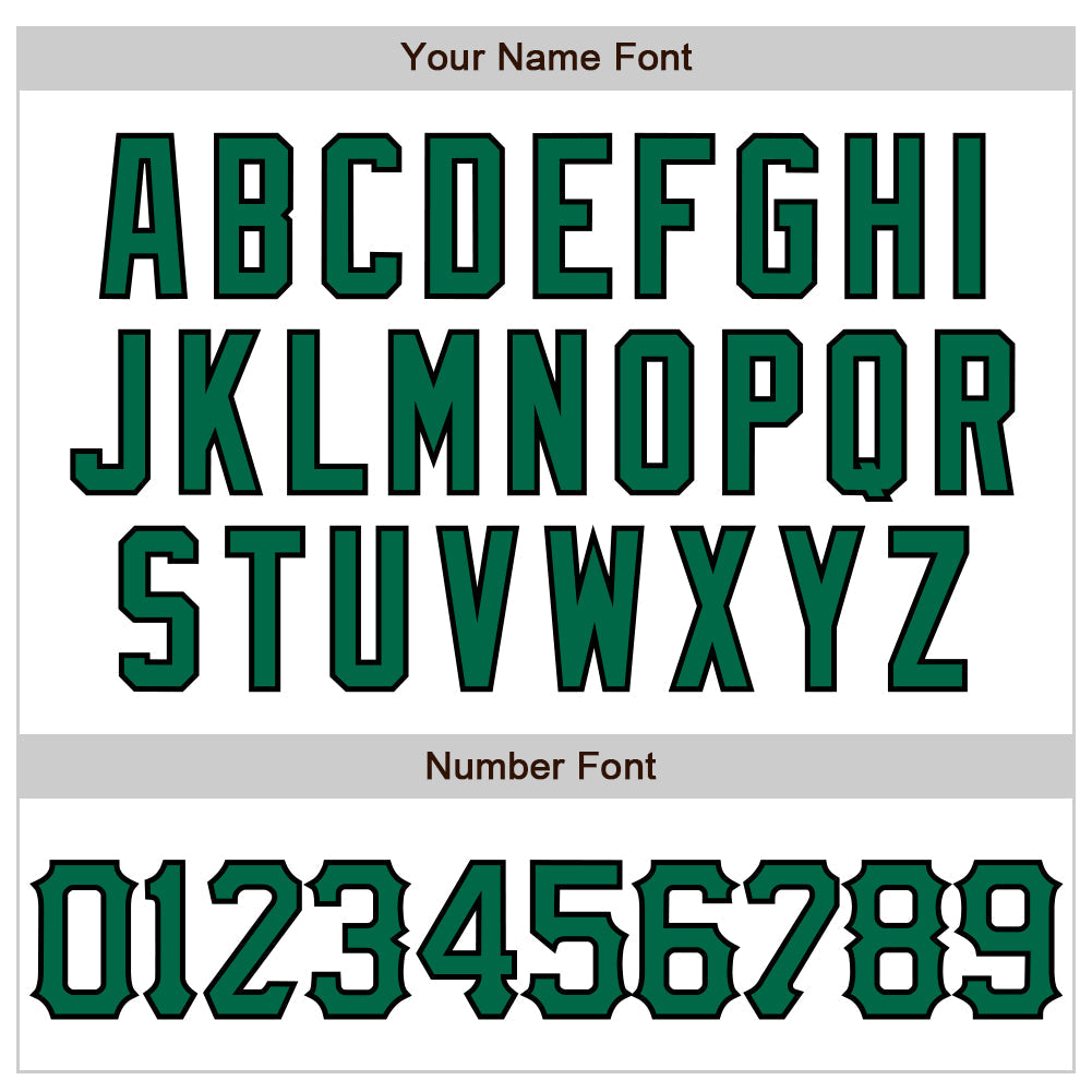 Custom White Kelly Green-Black 3D Pattern Design Abstract Splash Authentic Baseball Jersey view 5