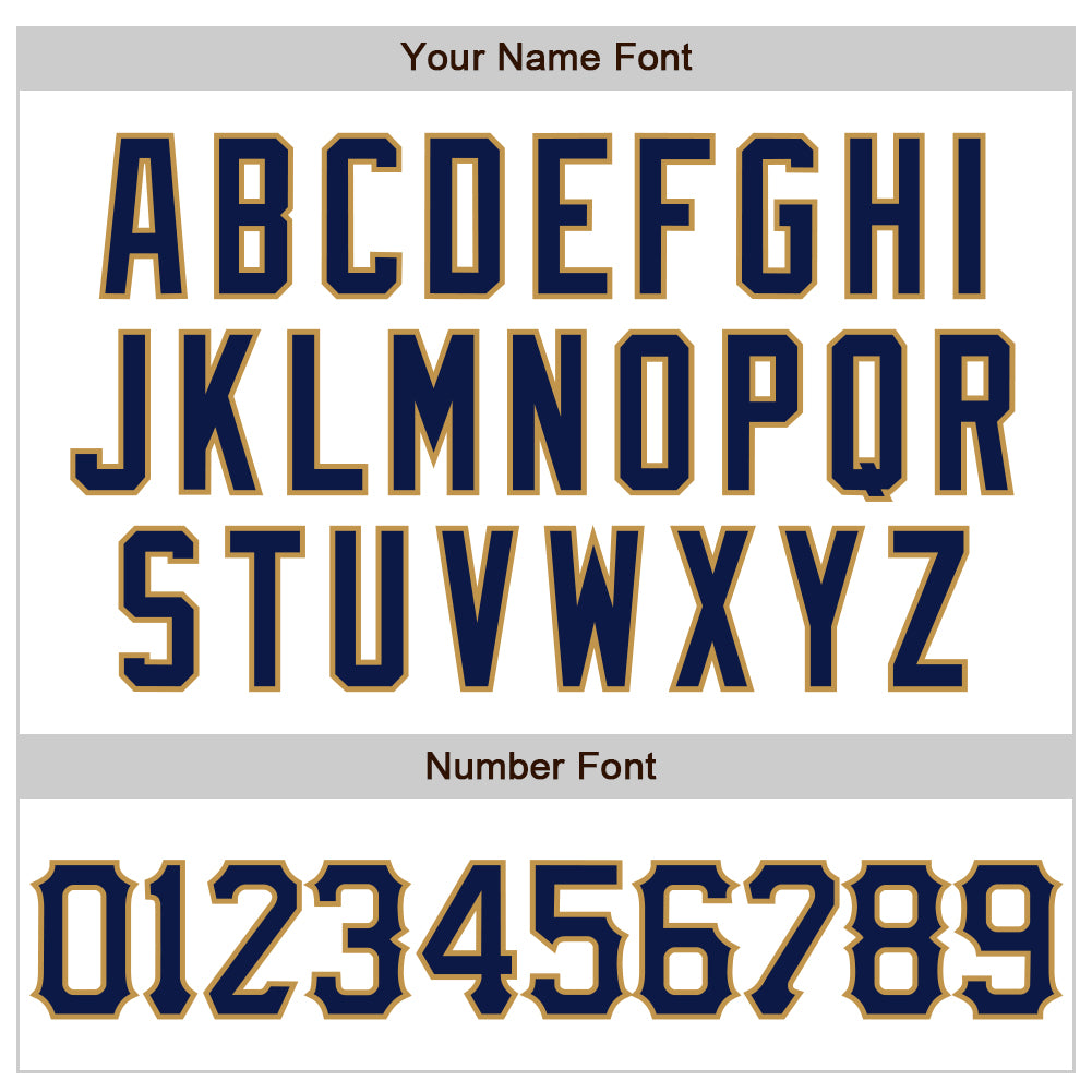 Custom White Navy-Old Gold 3D Pattern Design Abstract Splash Authentic Baseball Jersey view 5