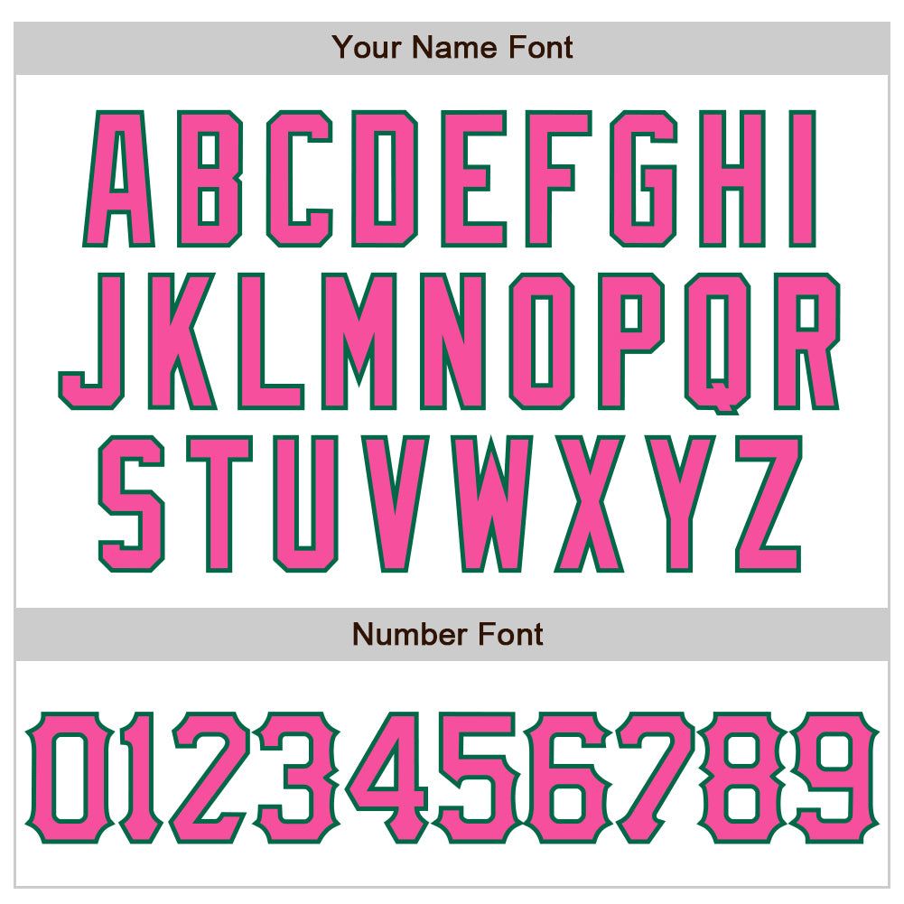 Custom White Pink-Kelly Green 3D Pattern Design Abstract Splash Authentic Baseball Jersey view 5