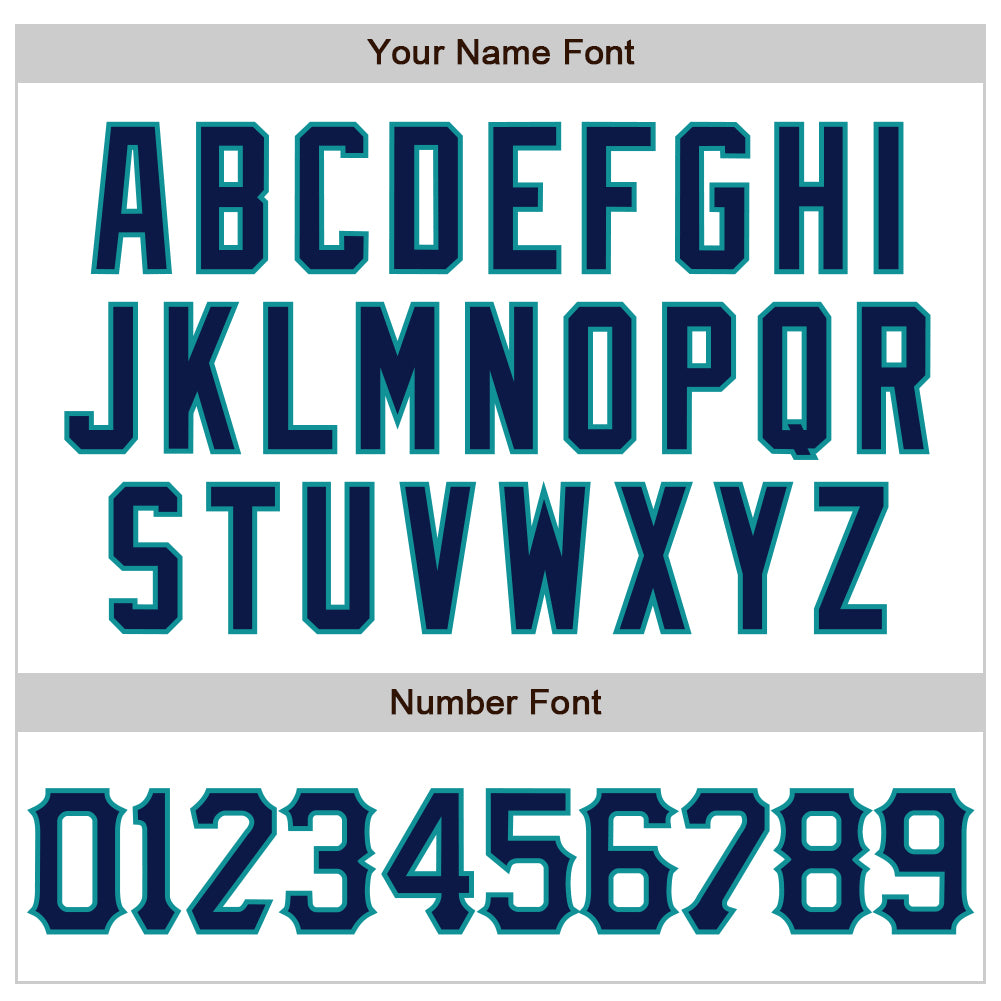 Custom White Navy-Teal 3D Pattern Design Abstract Splash Authentic Baseball Jersey view 5